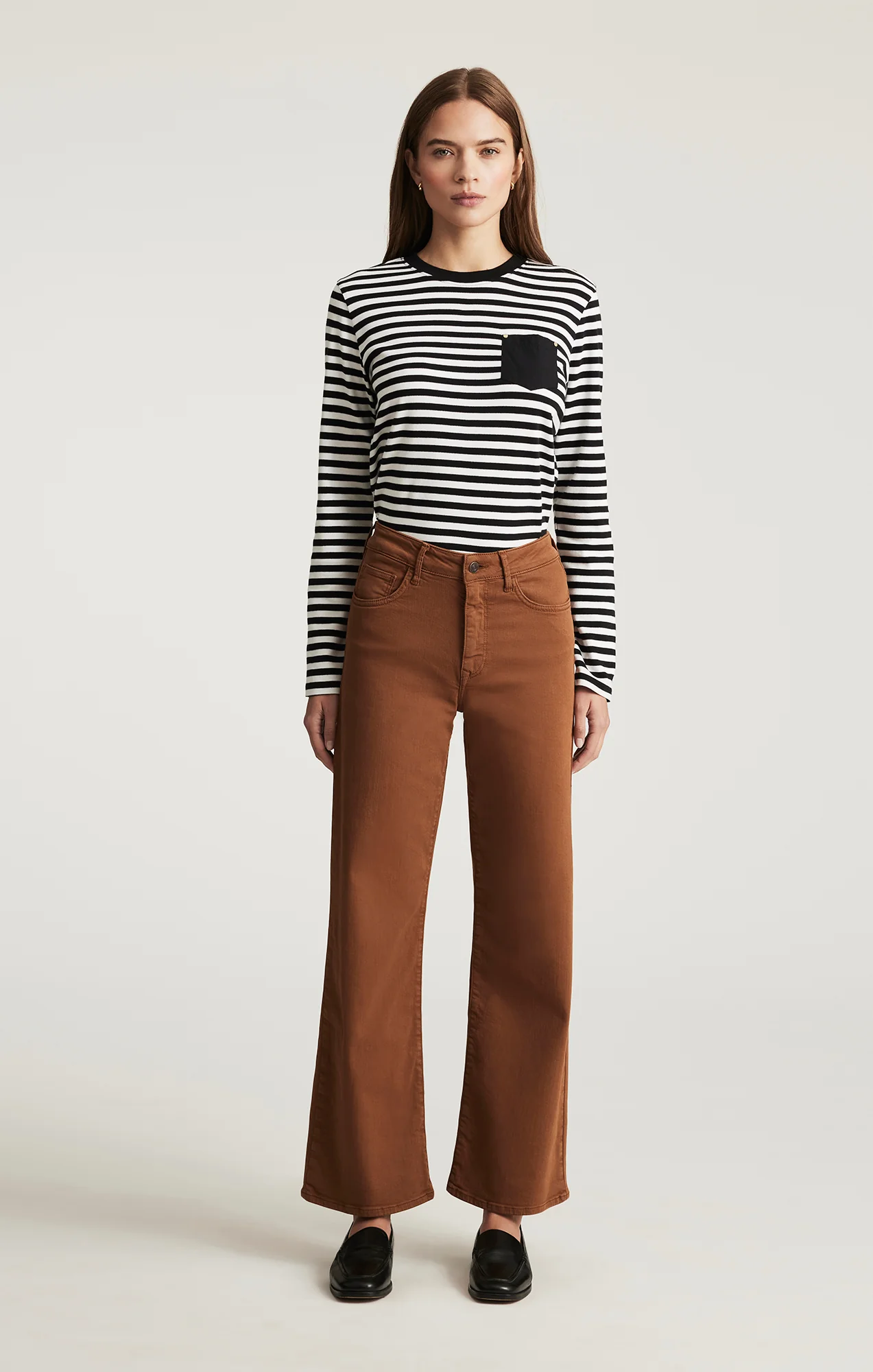 ALENA WIDE LEG IN CAMEL FLEX BLUE - Image 3