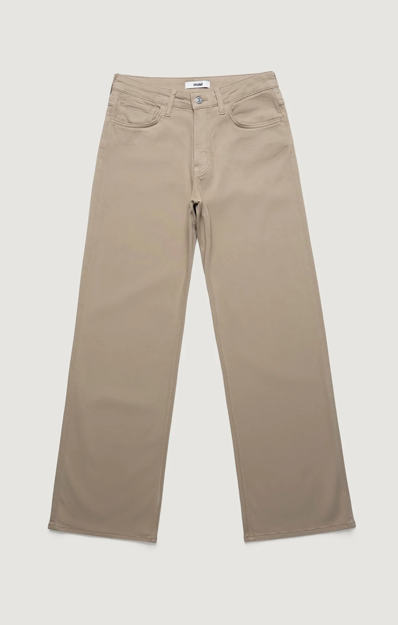 ALENA WIDE LEG IN FRENCH BEIGE SATEEN - Image 7