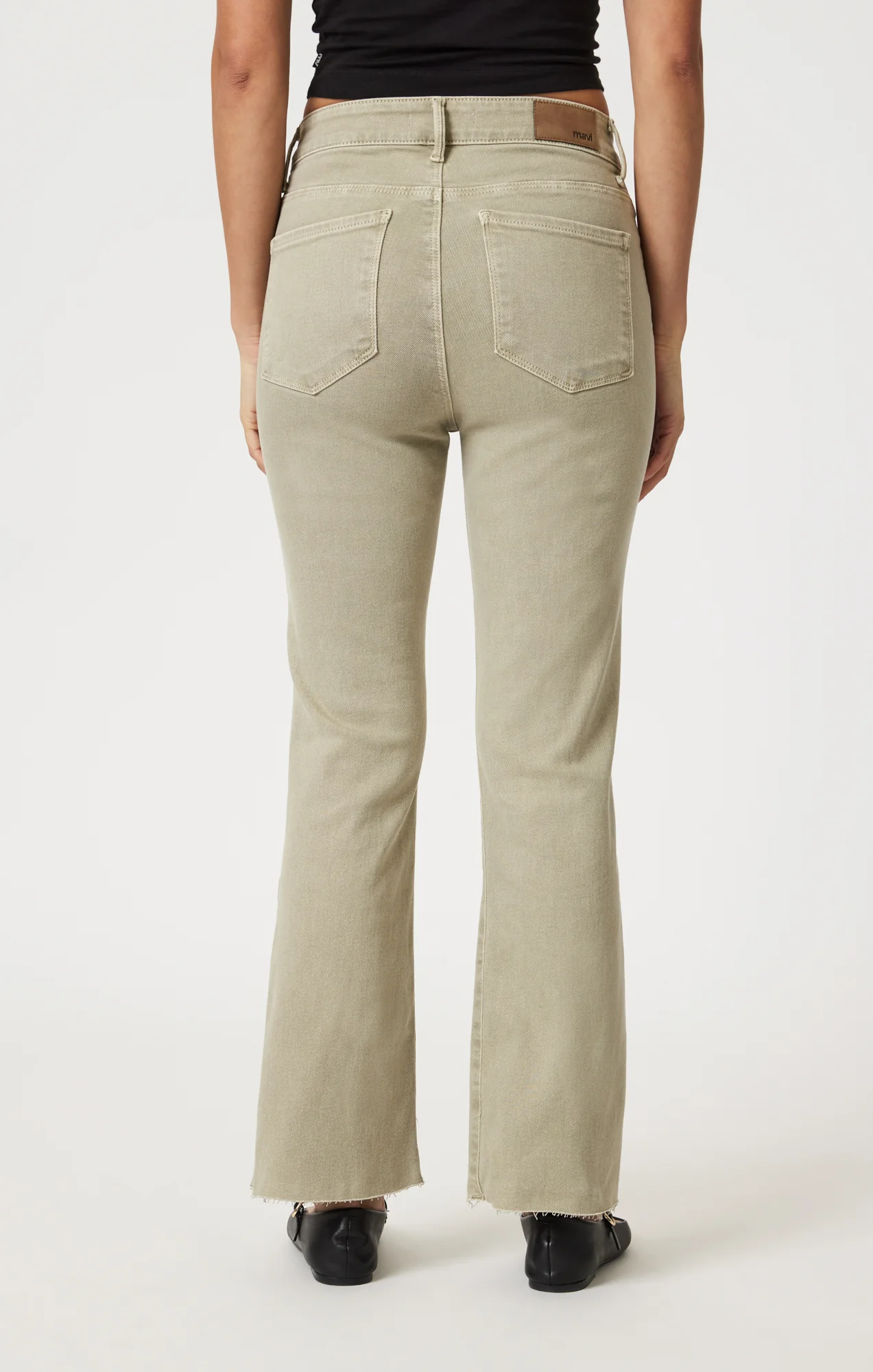 ANIKA CROPPED FLARE IN GREEN FLEX BLUE - Image 6