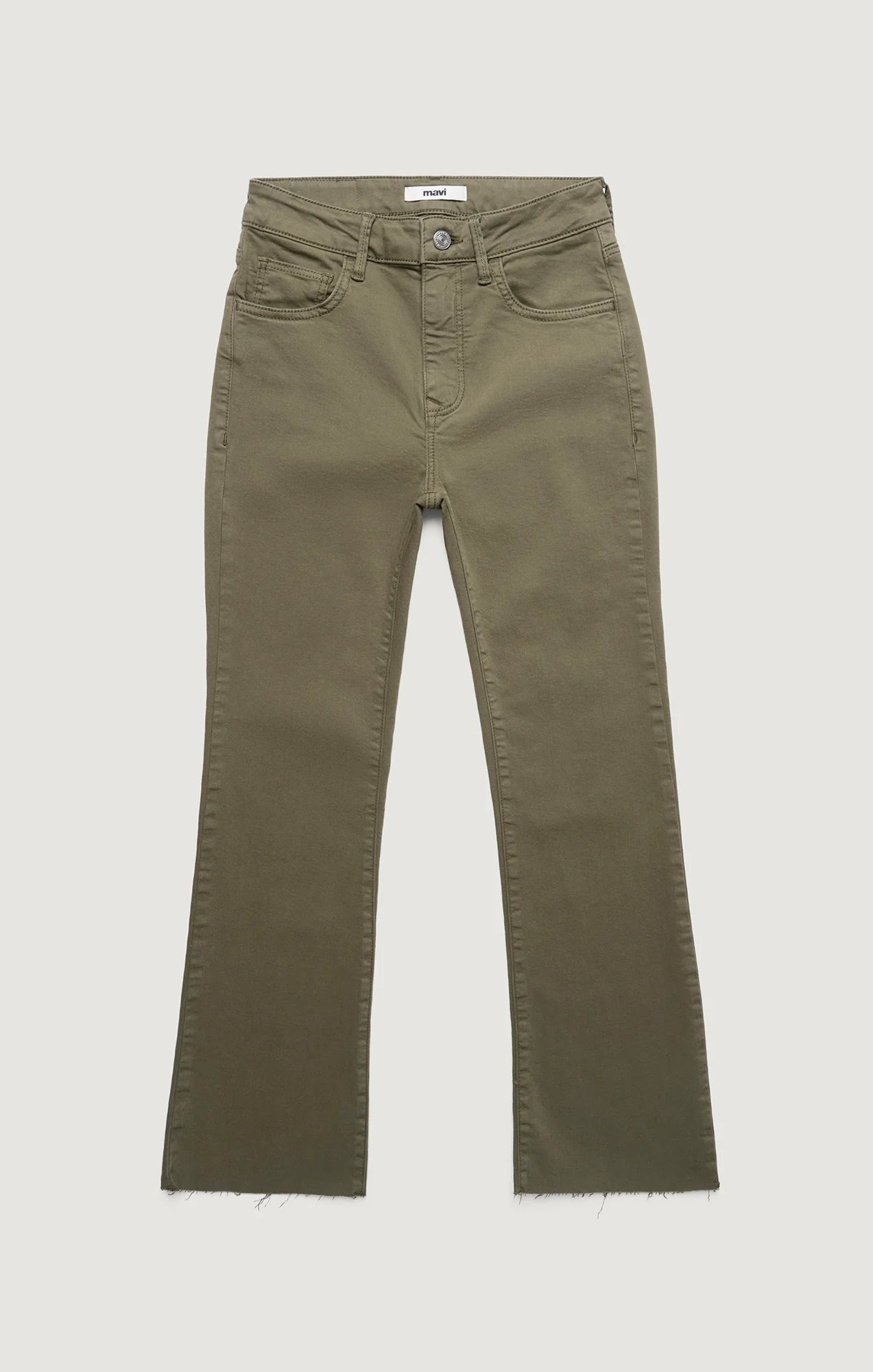 ANIKA CROPPED FLARE IN OLIVE FLEX BLUE - Image 7