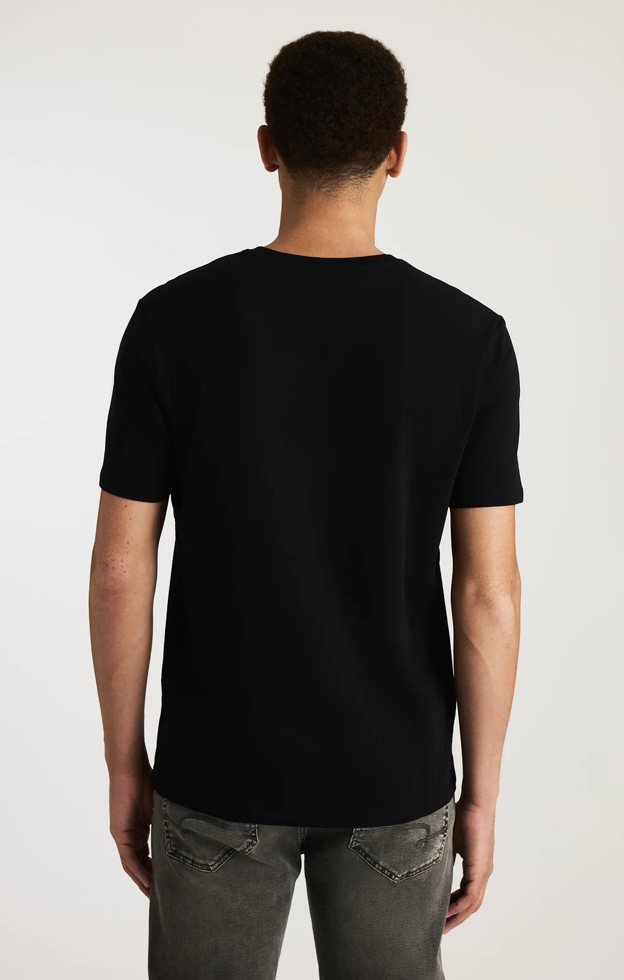 CREW NECK T-SHIRT IN BLACK - Image 3