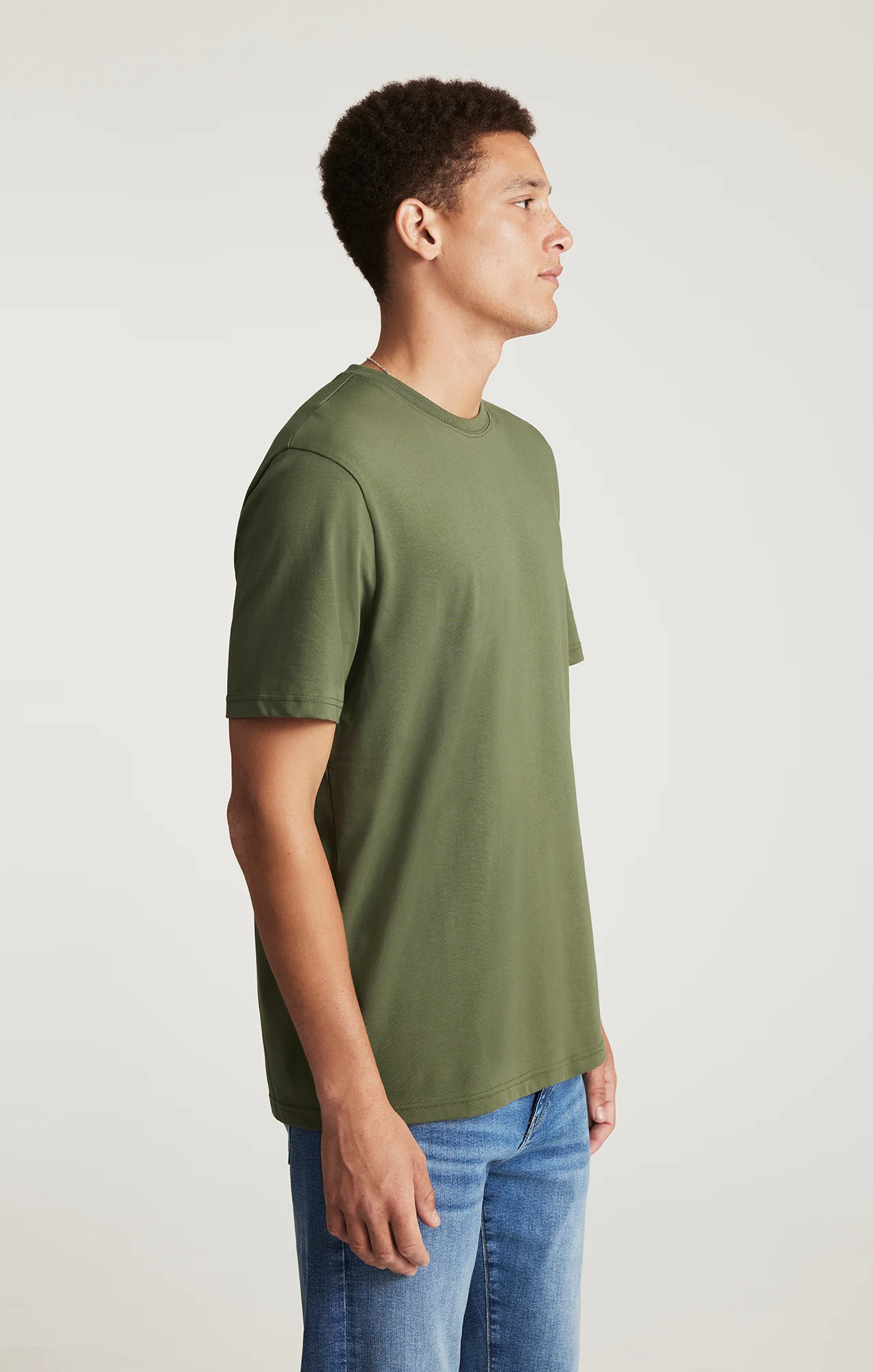 CREW NECK T-SHIRT IN THYME - Image 2