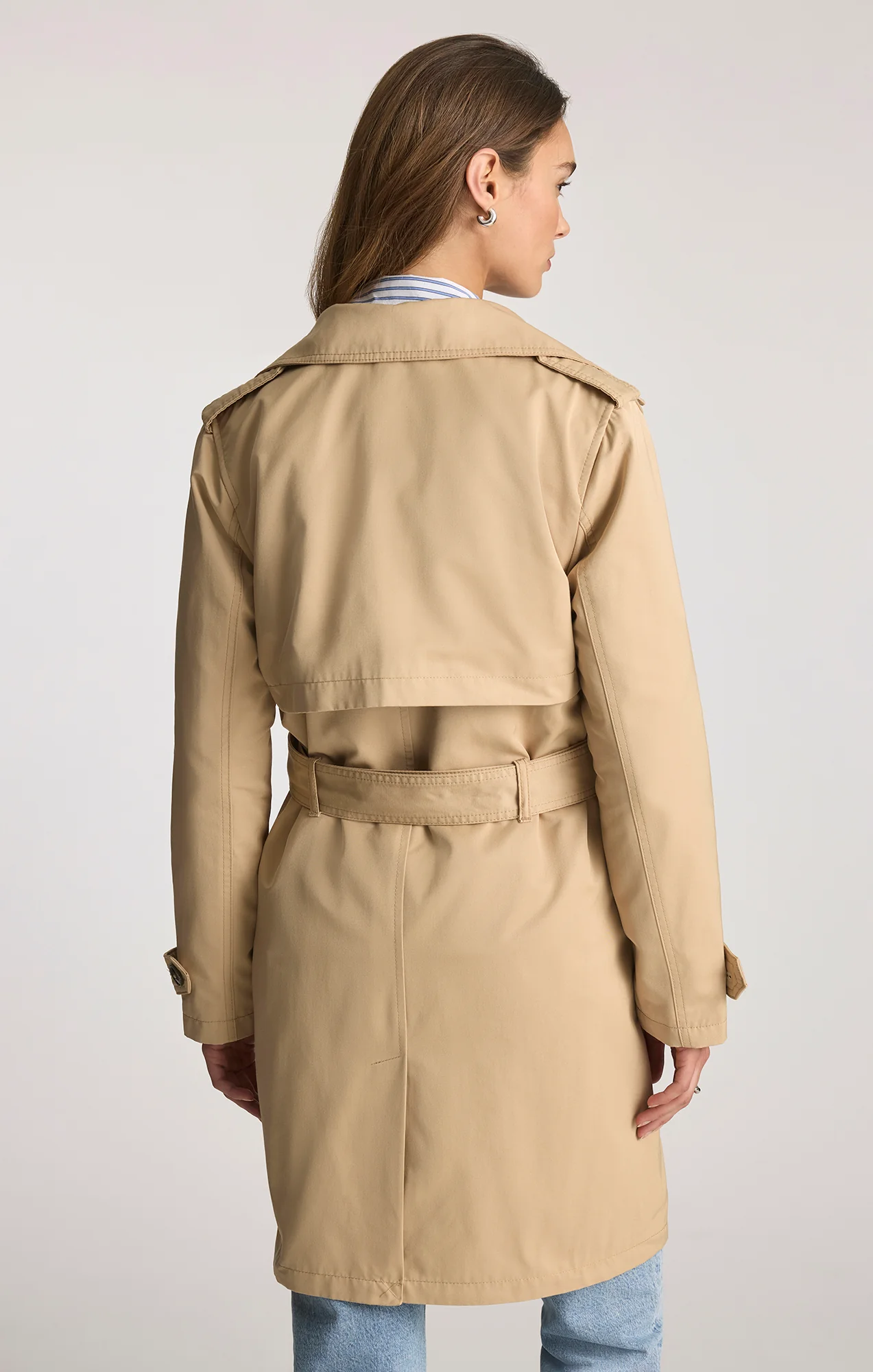 BELTED TRENCH COAT IN CURDS AND WHEY - Image 2