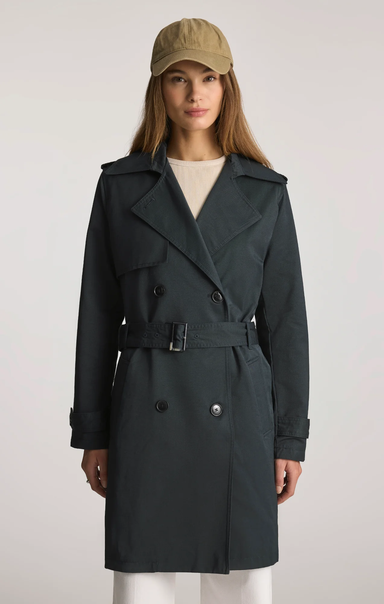 BELTED TRENCH COAT IN SALUTE