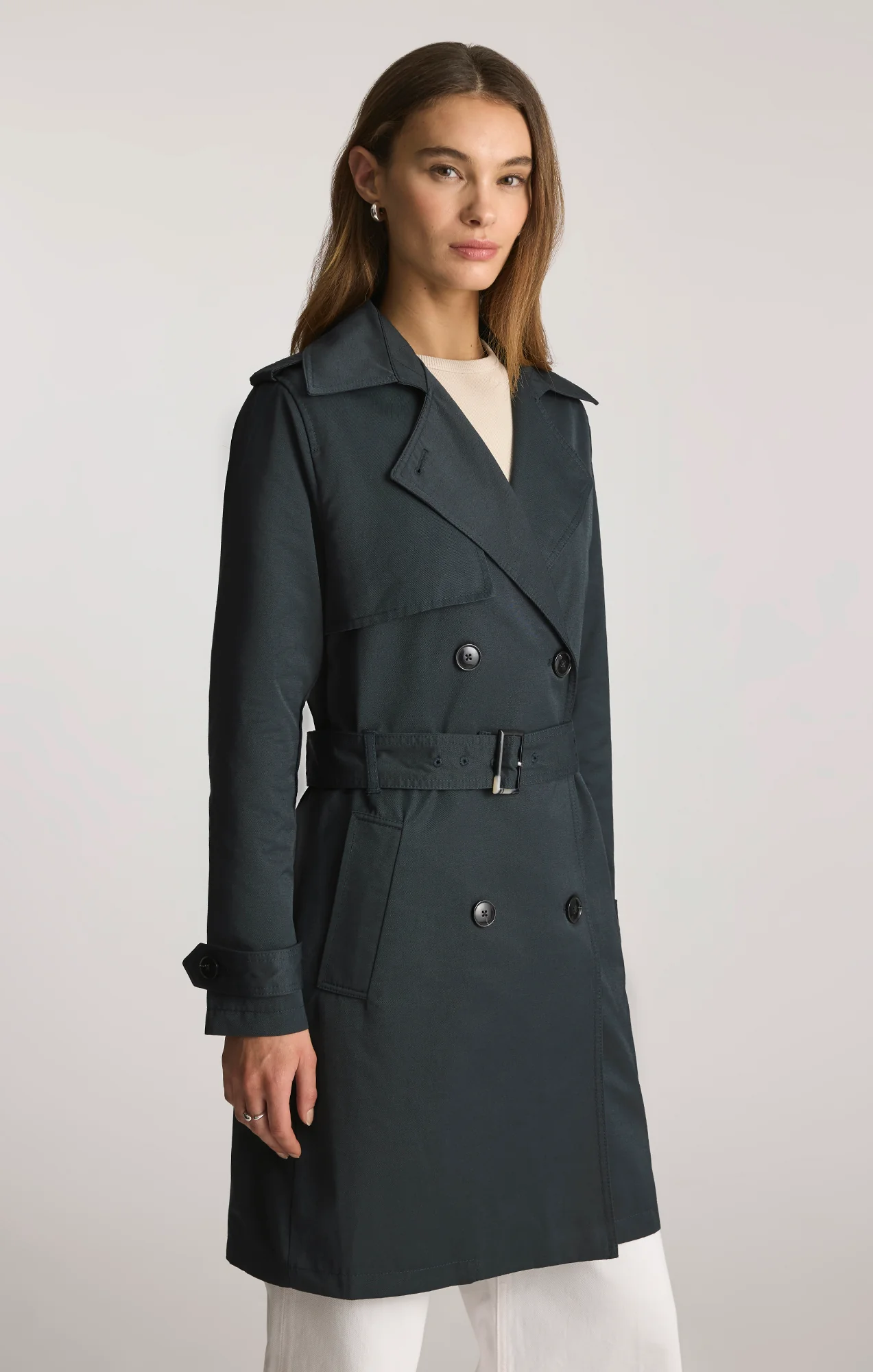 BELTED TRENCH COAT IN SALUTE - Image 2