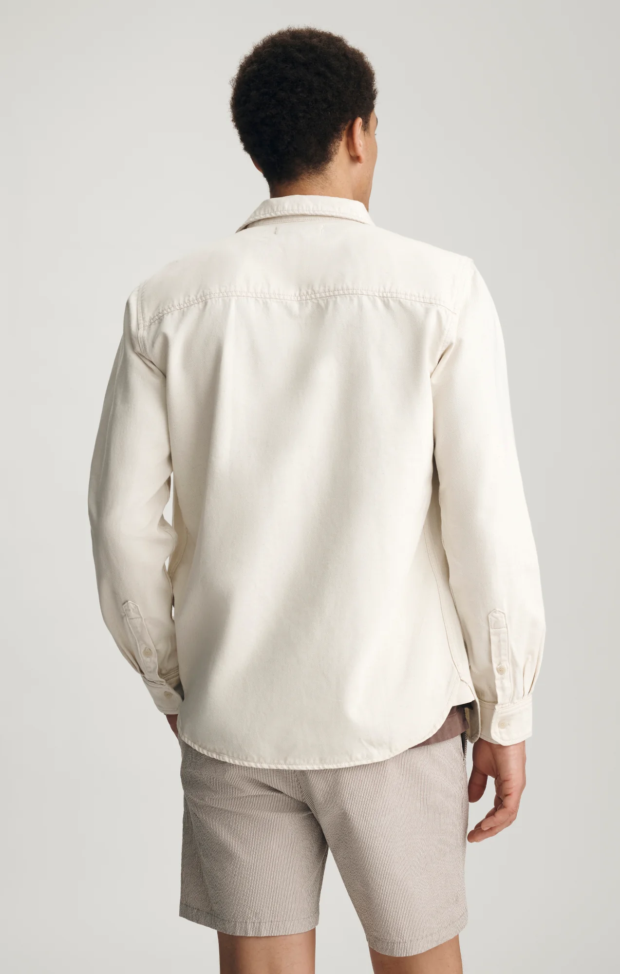 BILL DENIM SHIRT IN ECRU LINEN DENIM - Image 2