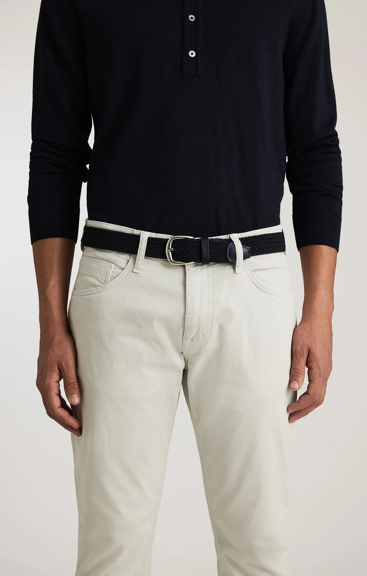 BRAIDED BELT IN NAVY - Image 2