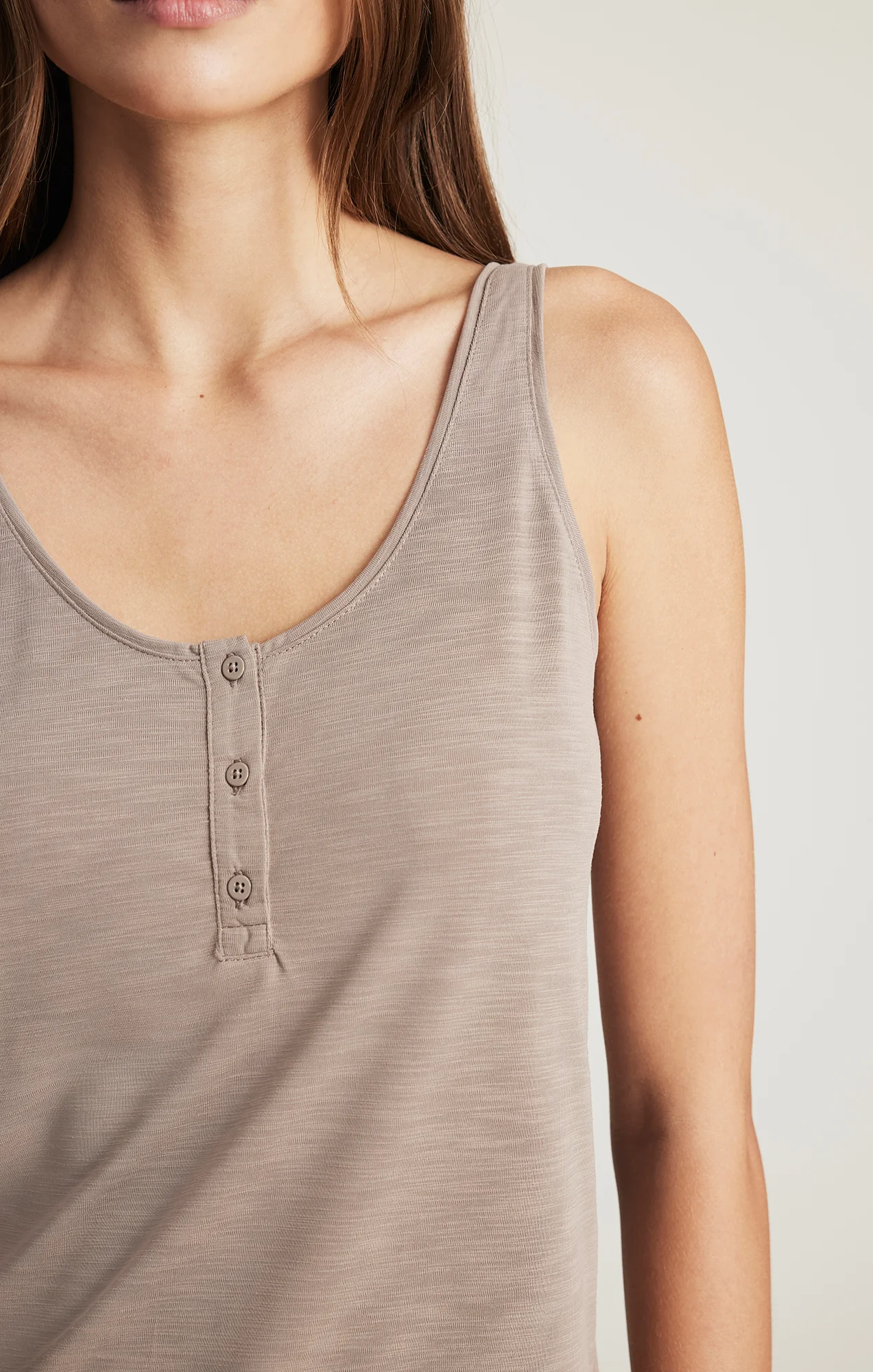 LUXE TOUCH TENCEL™ HENLEY TANK TOP IN FUNGI - Image 4