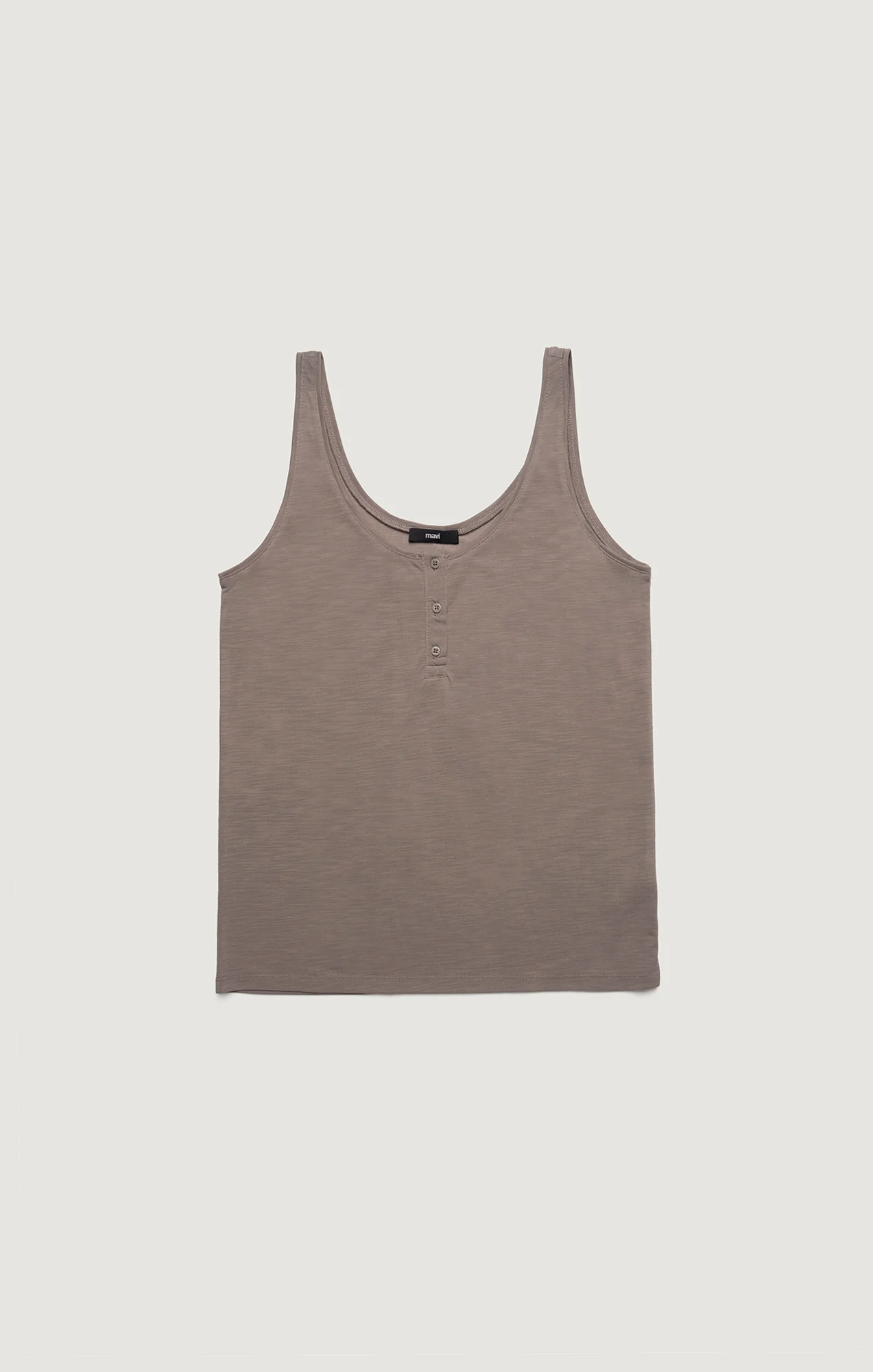 LUXE TOUCH TENCEL™ HENLEY TANK TOP IN FUNGI - Image 6