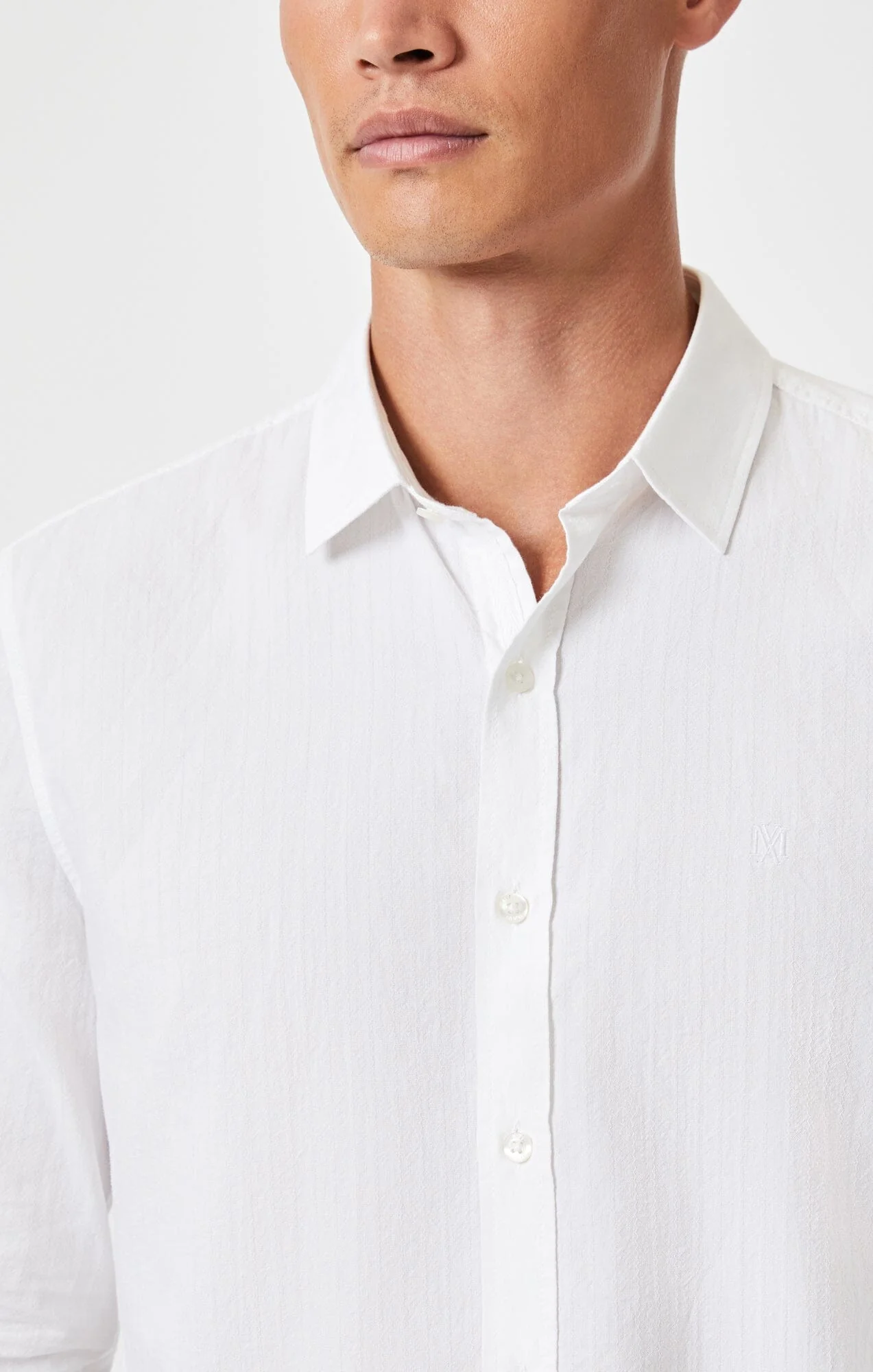 BUTTON-UP LONG SLEEVE SHIRT IN WHITE - Image 6