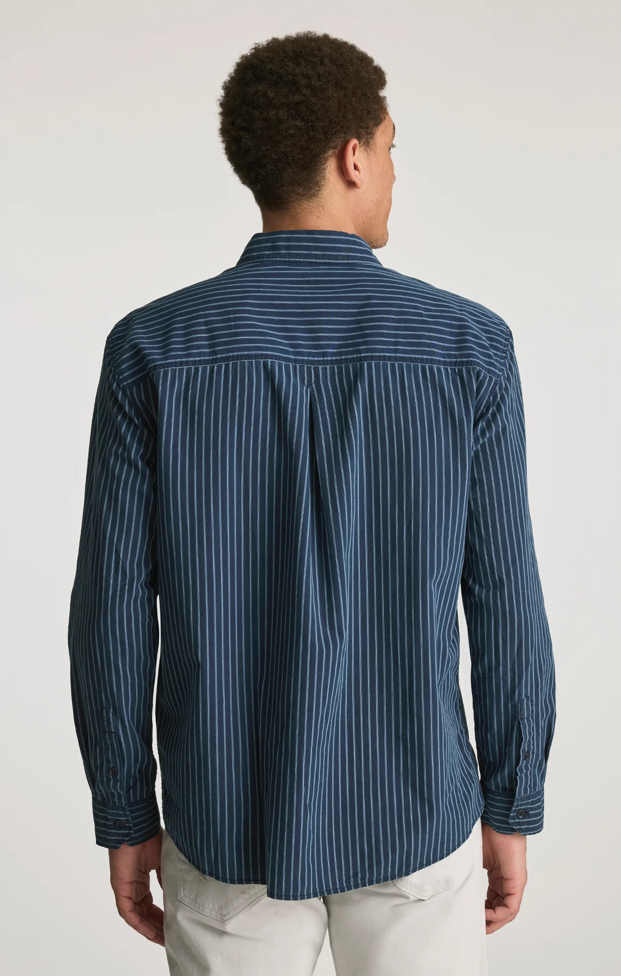 BUTTON-UP SHIRT IN INDIGO STRIPE - Image 4