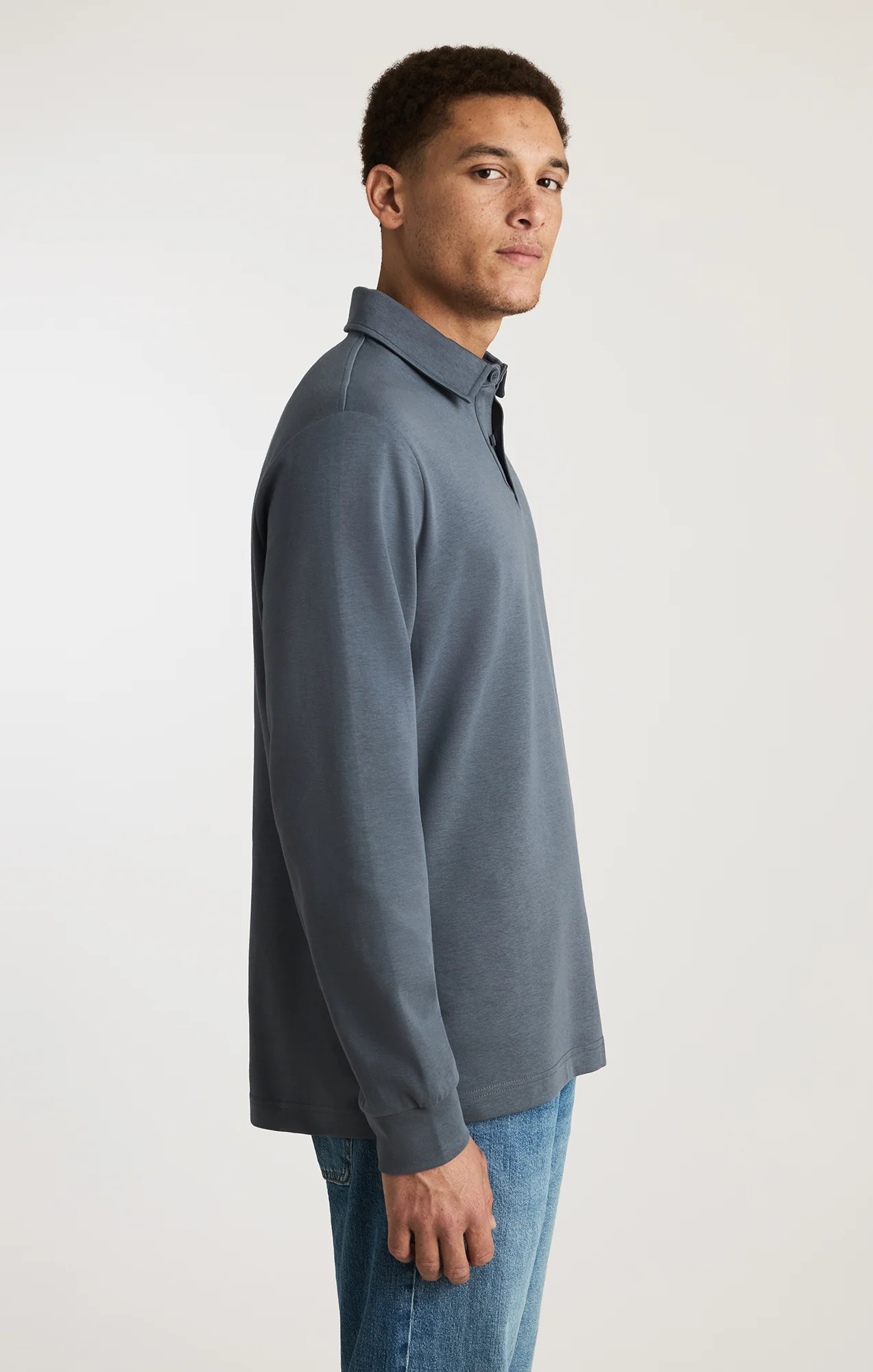 LONG SLEEVE POLO T-SHIRT IN TURBULENCE - Image 2