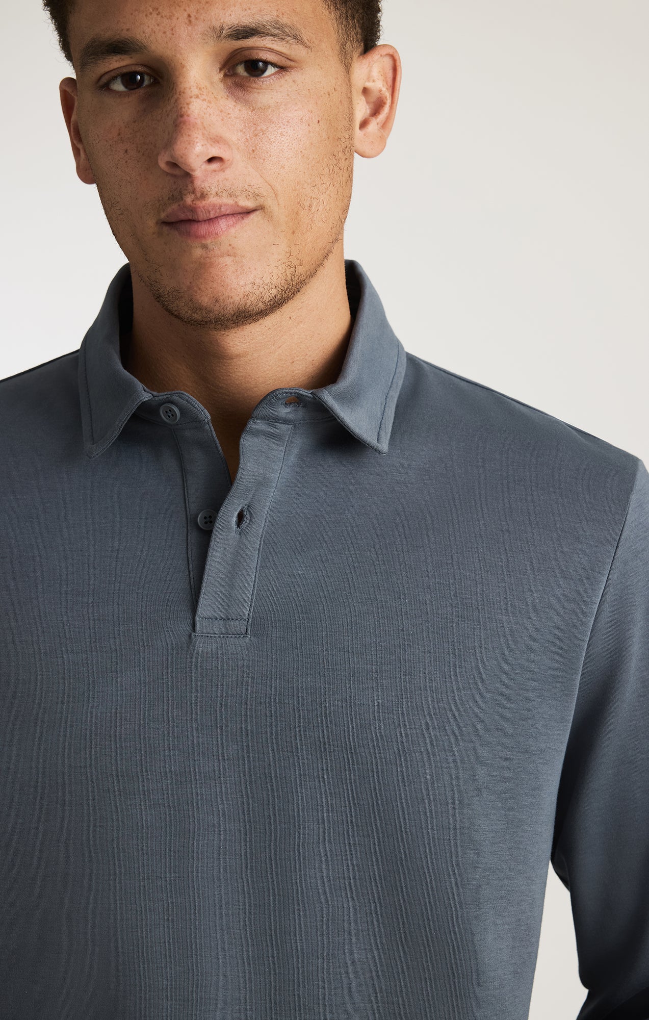 LONG SLEEVE POLO T-SHIRT IN TURBULENCE - Image 4