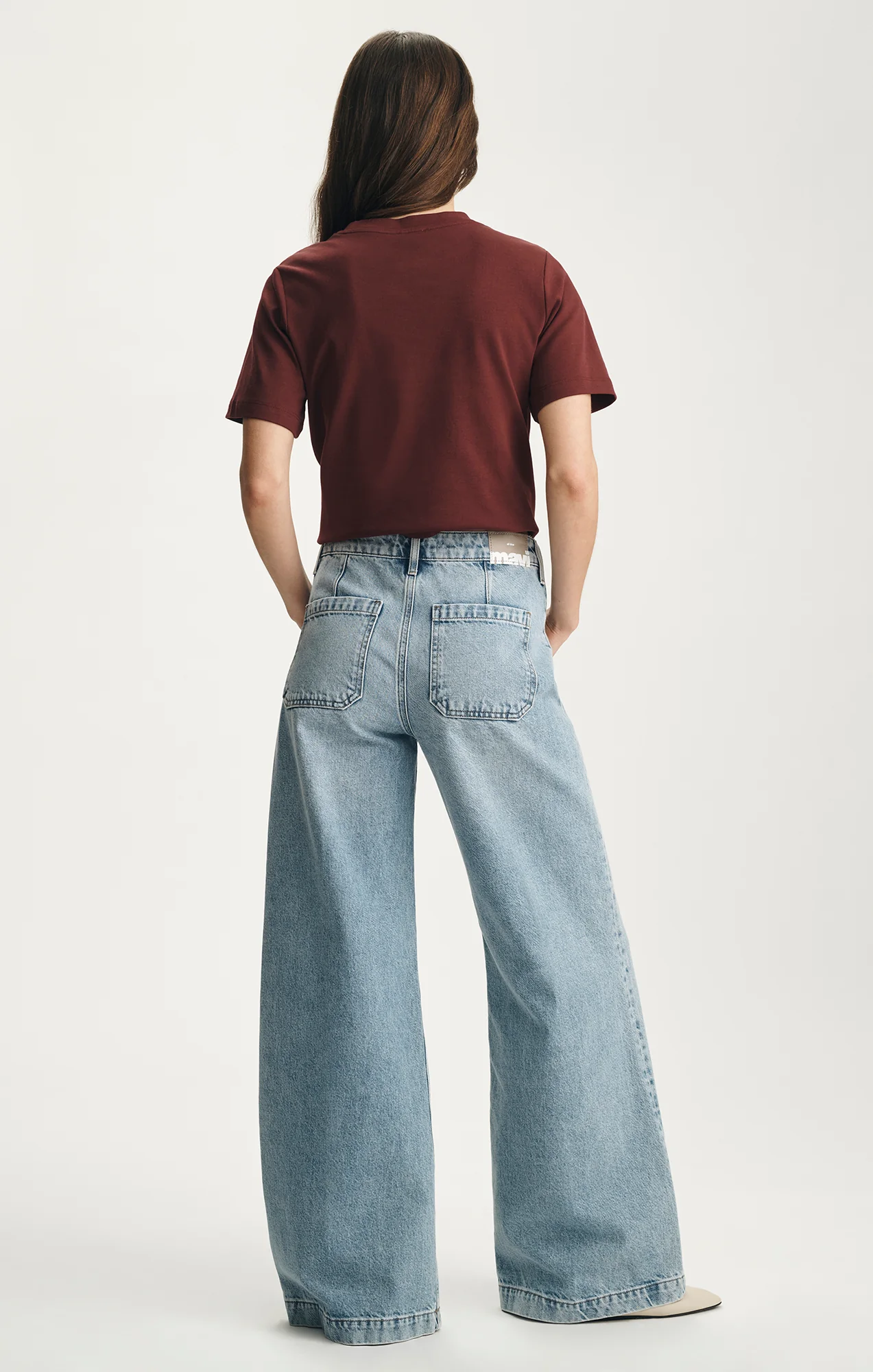 CHRISTINE WIDE LEG IN LIGHT CLASSIC DENIM - Image 3
