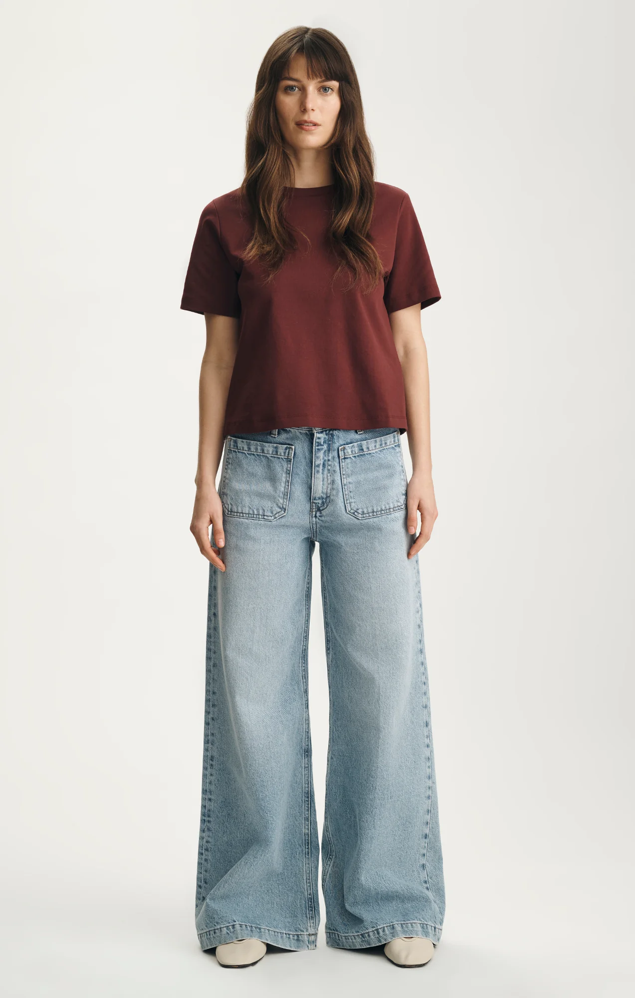 CHRISTINE WIDE LEG IN LIGHT CLASSIC DENIM - Image 4