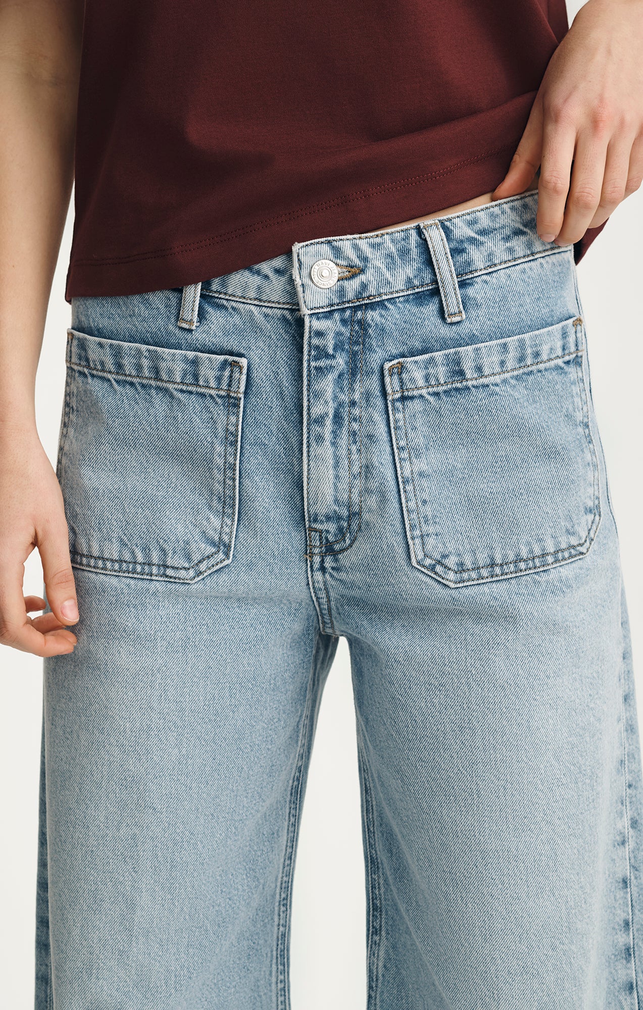 CHRISTINE WIDE LEG IN LIGHT CLASSIC DENIM - Image 6