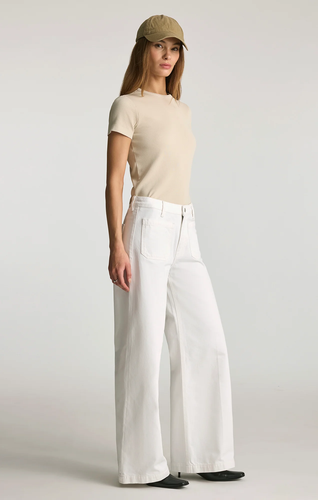 CHRISTINE WIDE LEG IN WHITE CLASSIC DENIM - Image 2