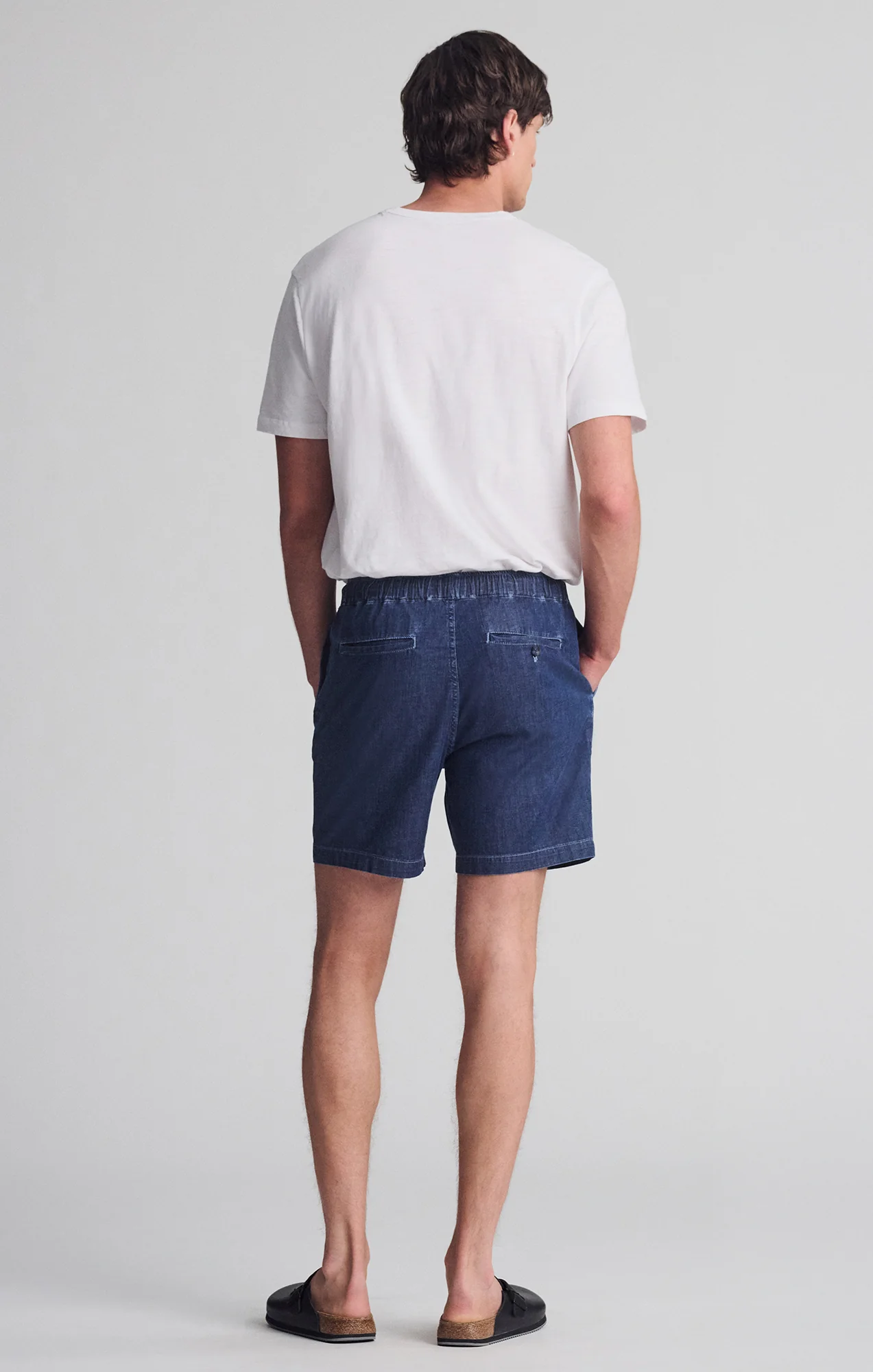 CLINT JOGGER SHORTS IN NAVY CHAMBRAY - Image 2