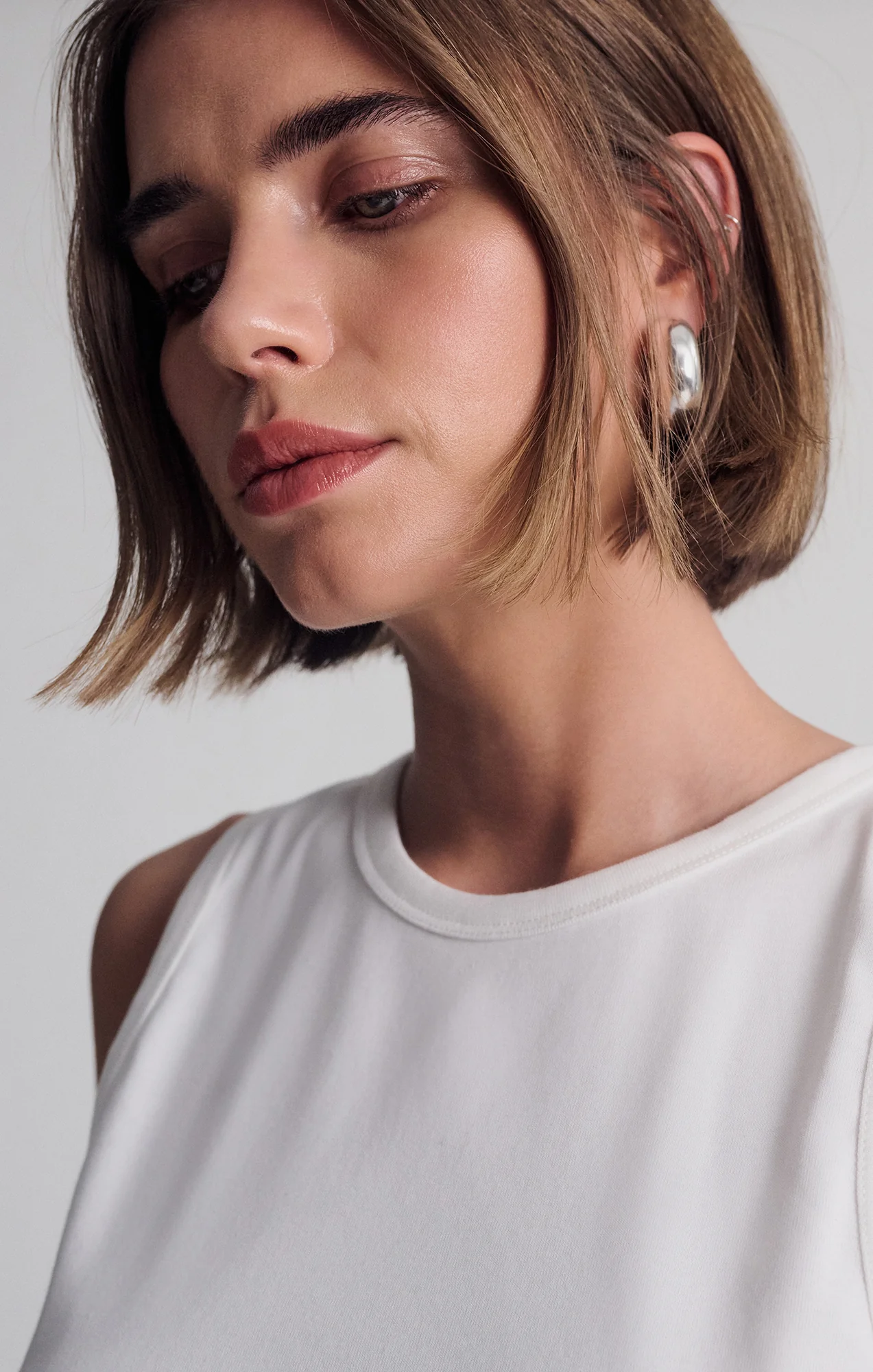 CONTOUR TANK TOP IN COCONUT MILK - Image 3