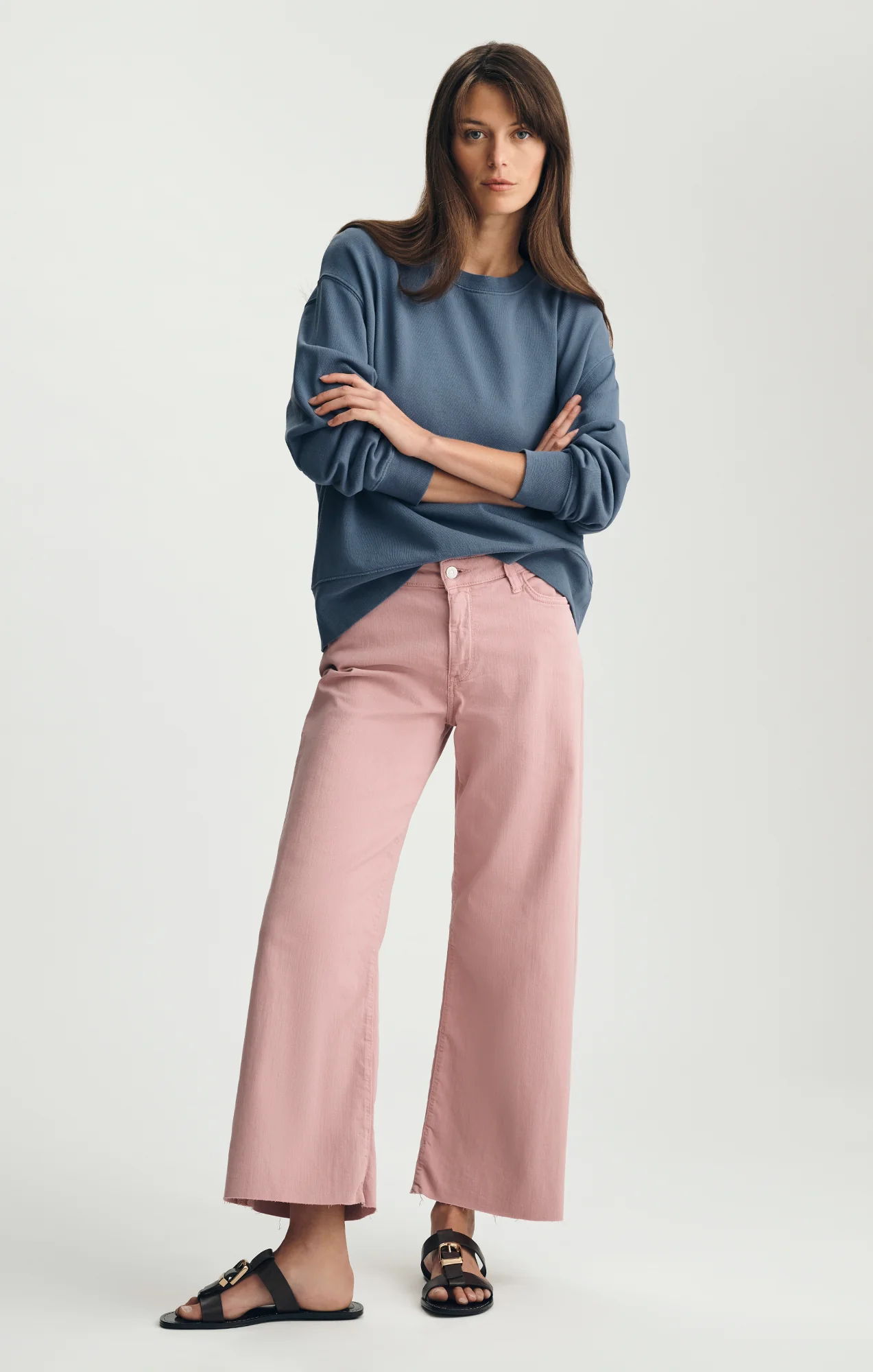 CREW NECK SWEATSHIRT IN BLUE INDIGO - Image 2