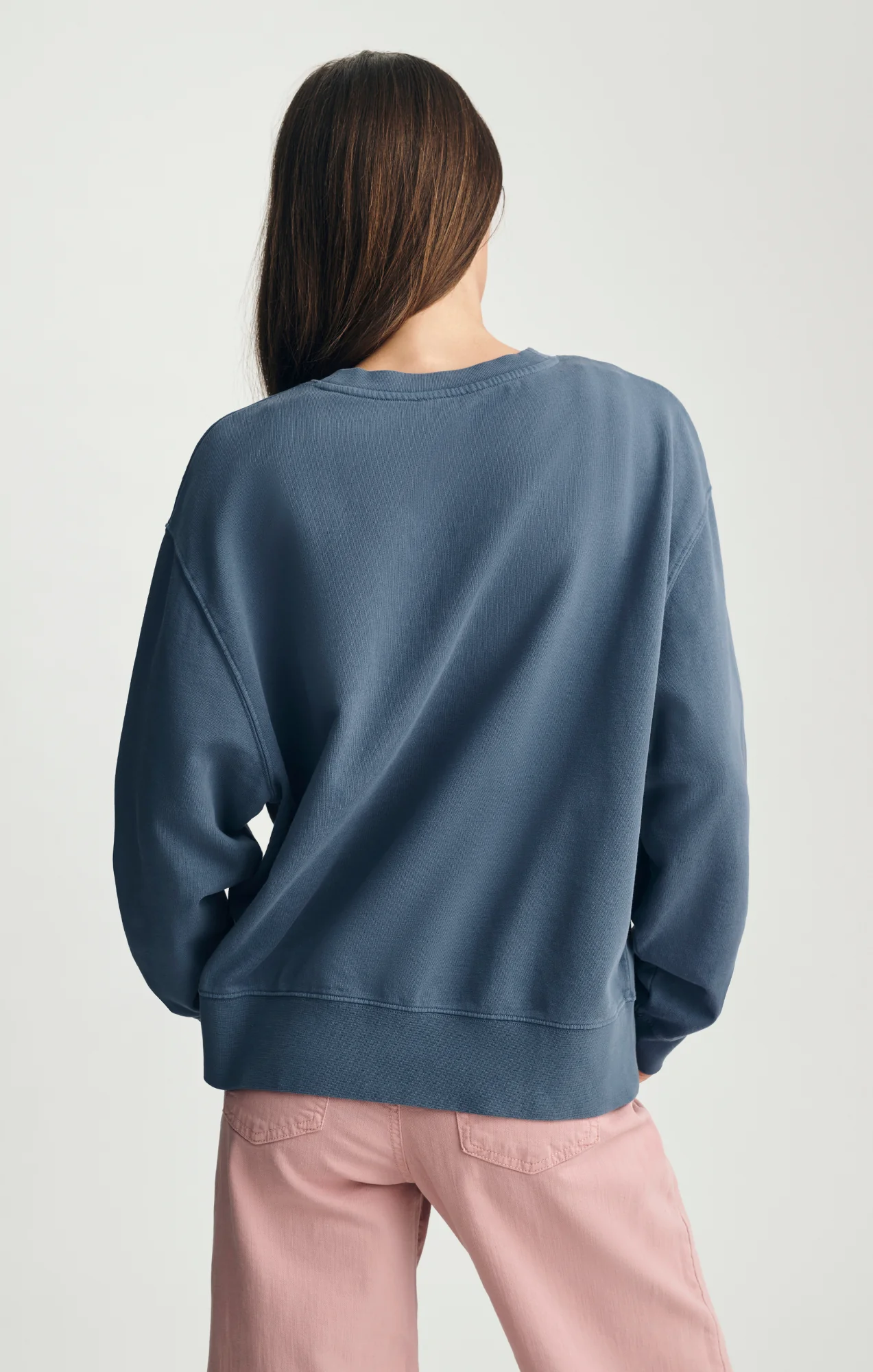 CREW NECK SWEATSHIRT IN BLUE INDIGO - Image 4