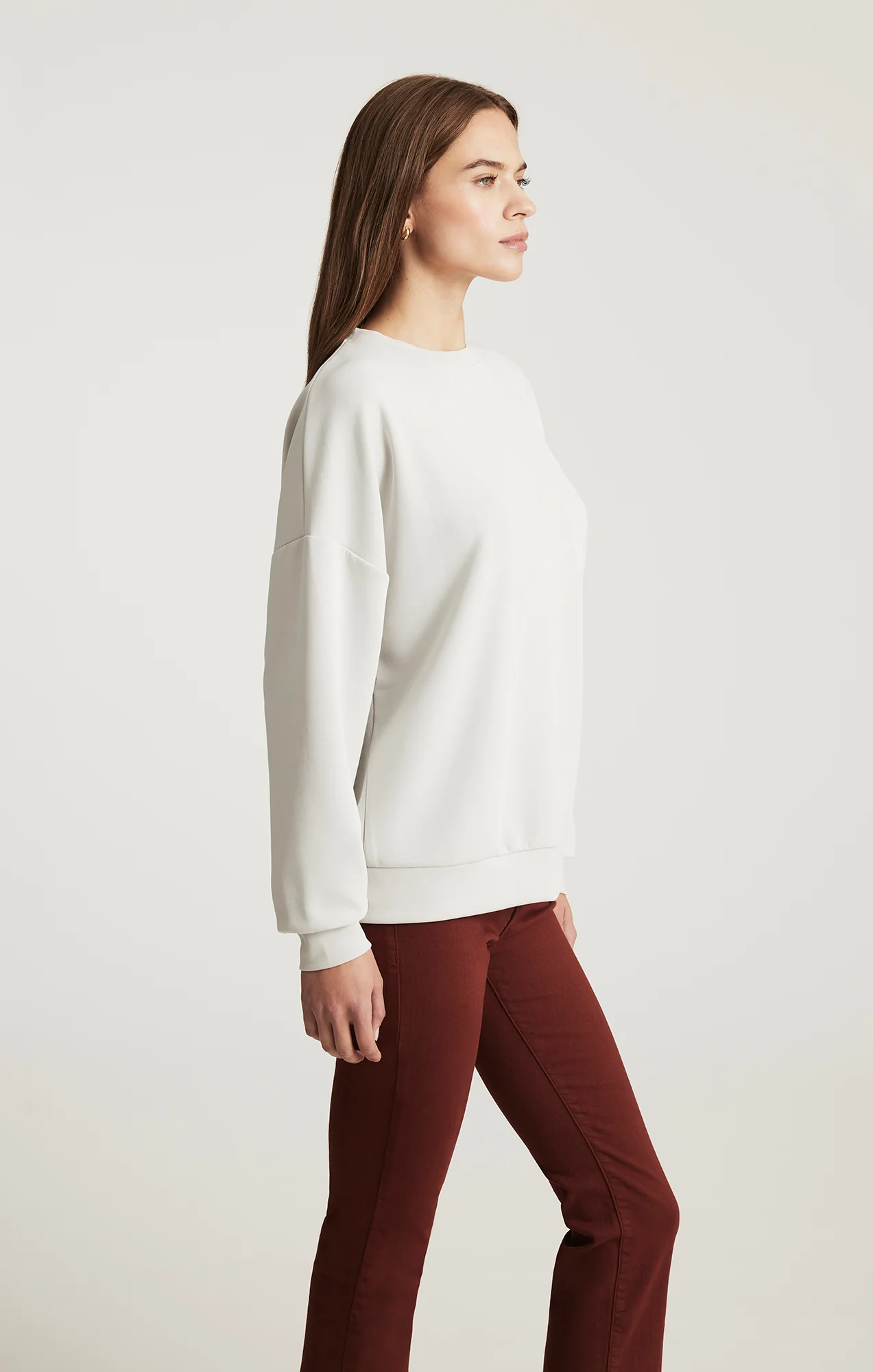 LUXE TOUCH TENCEL™ SWEATSHIRT IN GRAY VIOLET - Image 2