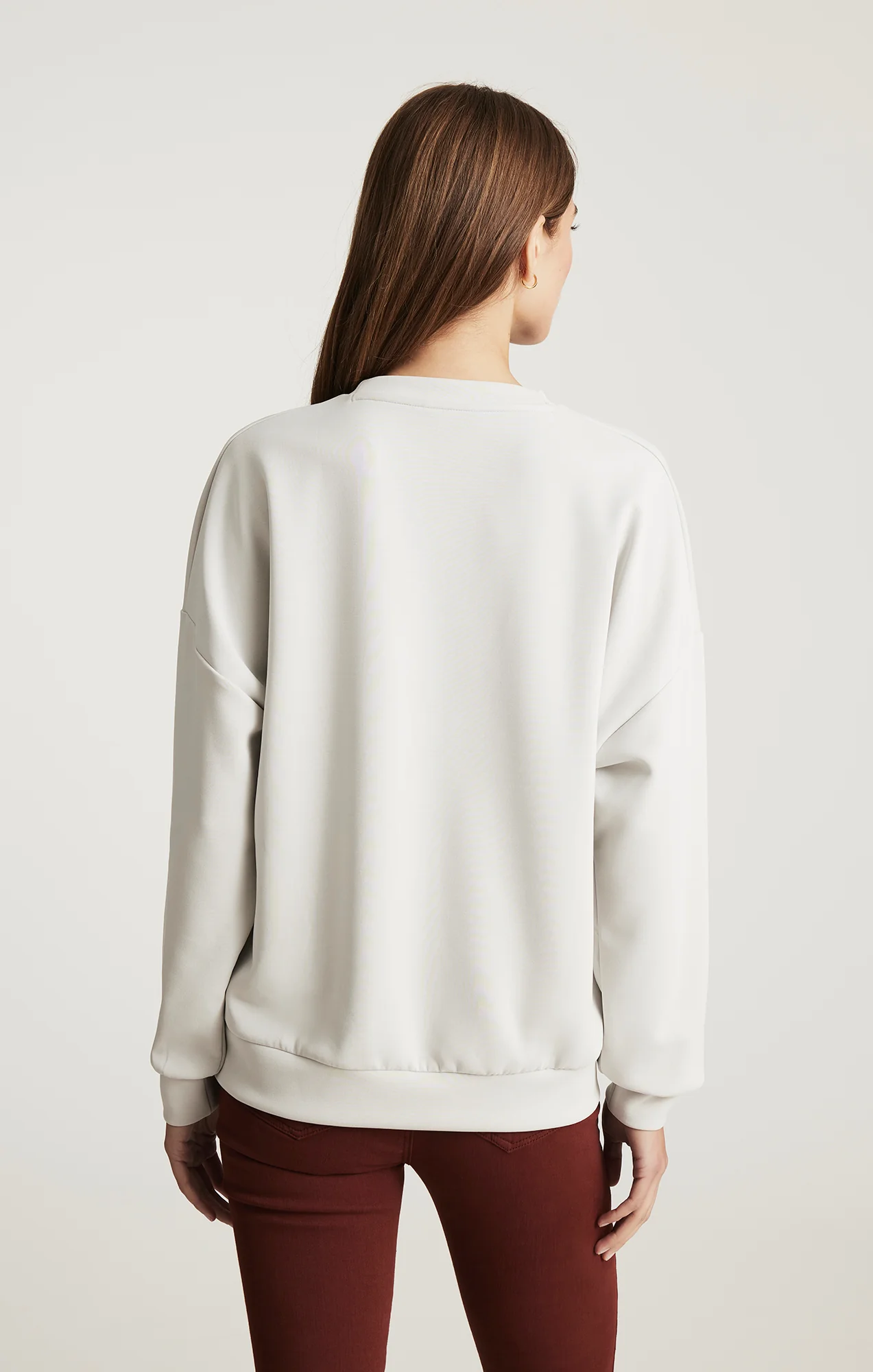 LUXE TOUCH TENCEL™ SWEATSHIRT IN GRAY VIOLET - Image 3