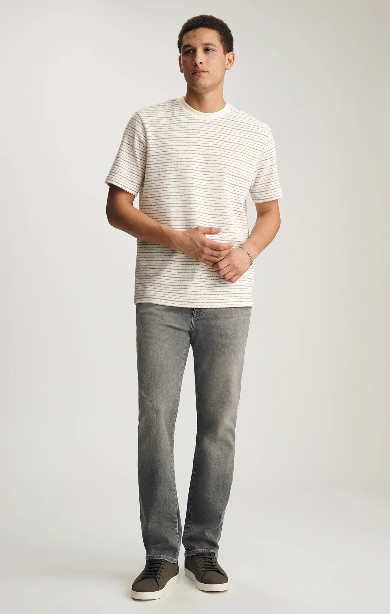 CREW NECK T-SHIRT IN ANTIQUE WHITE - Image 4
