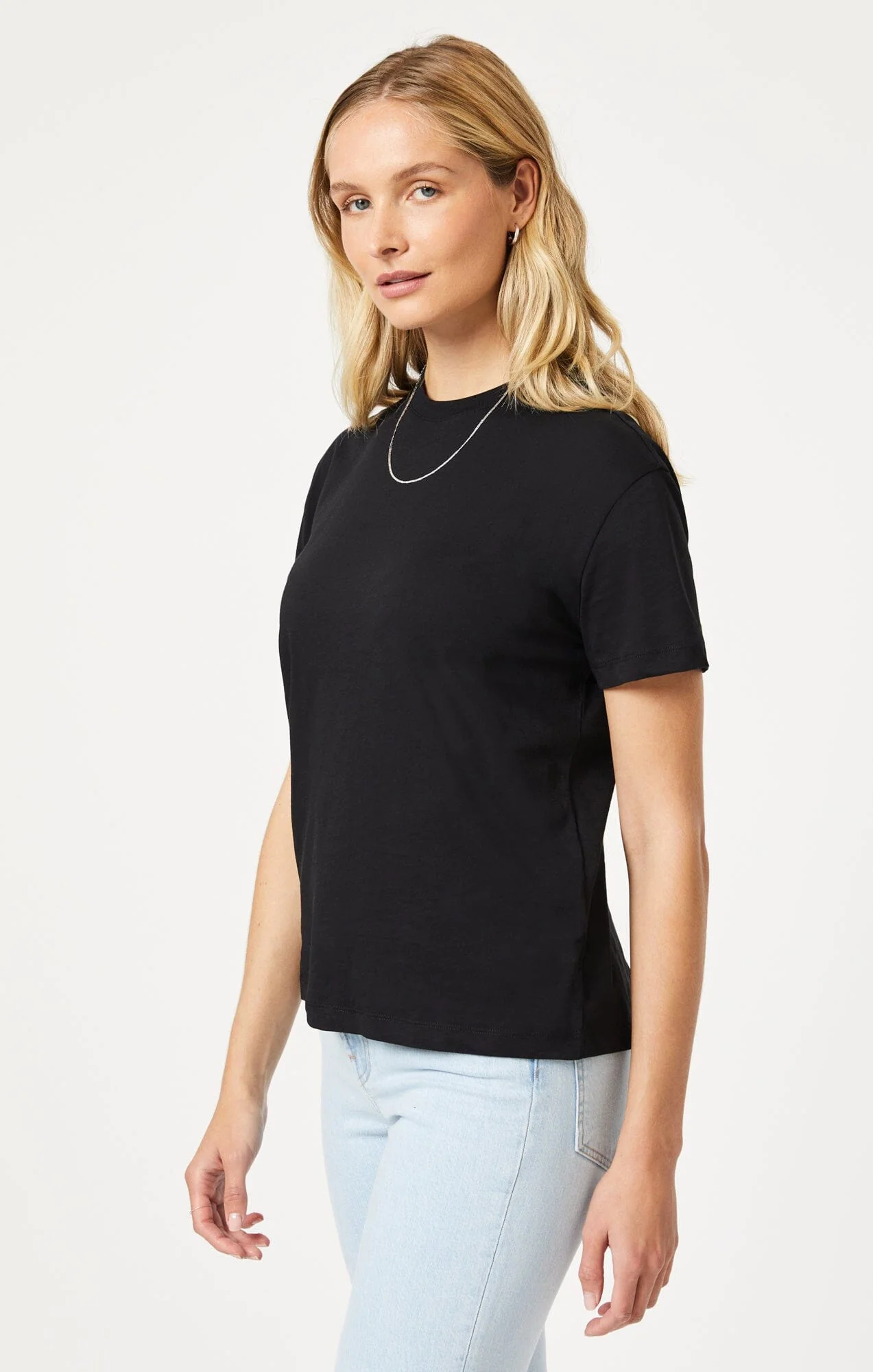 CREW NECK T-SHIRT IN BLACK - Image 2