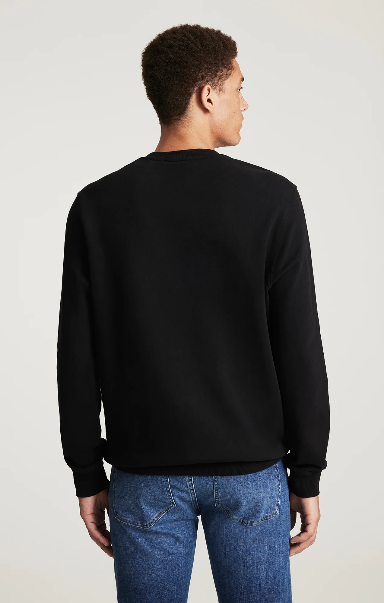 CREW NECK SWEATSHIRT IN BLACK - Image 2