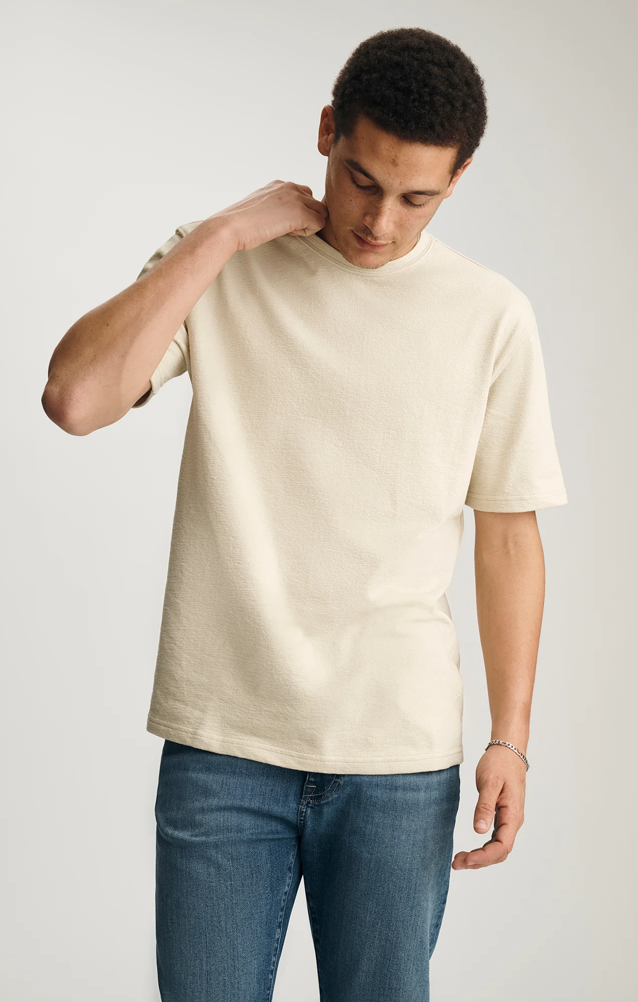 CREW NECK T-SHIRT IN OVERCAST
