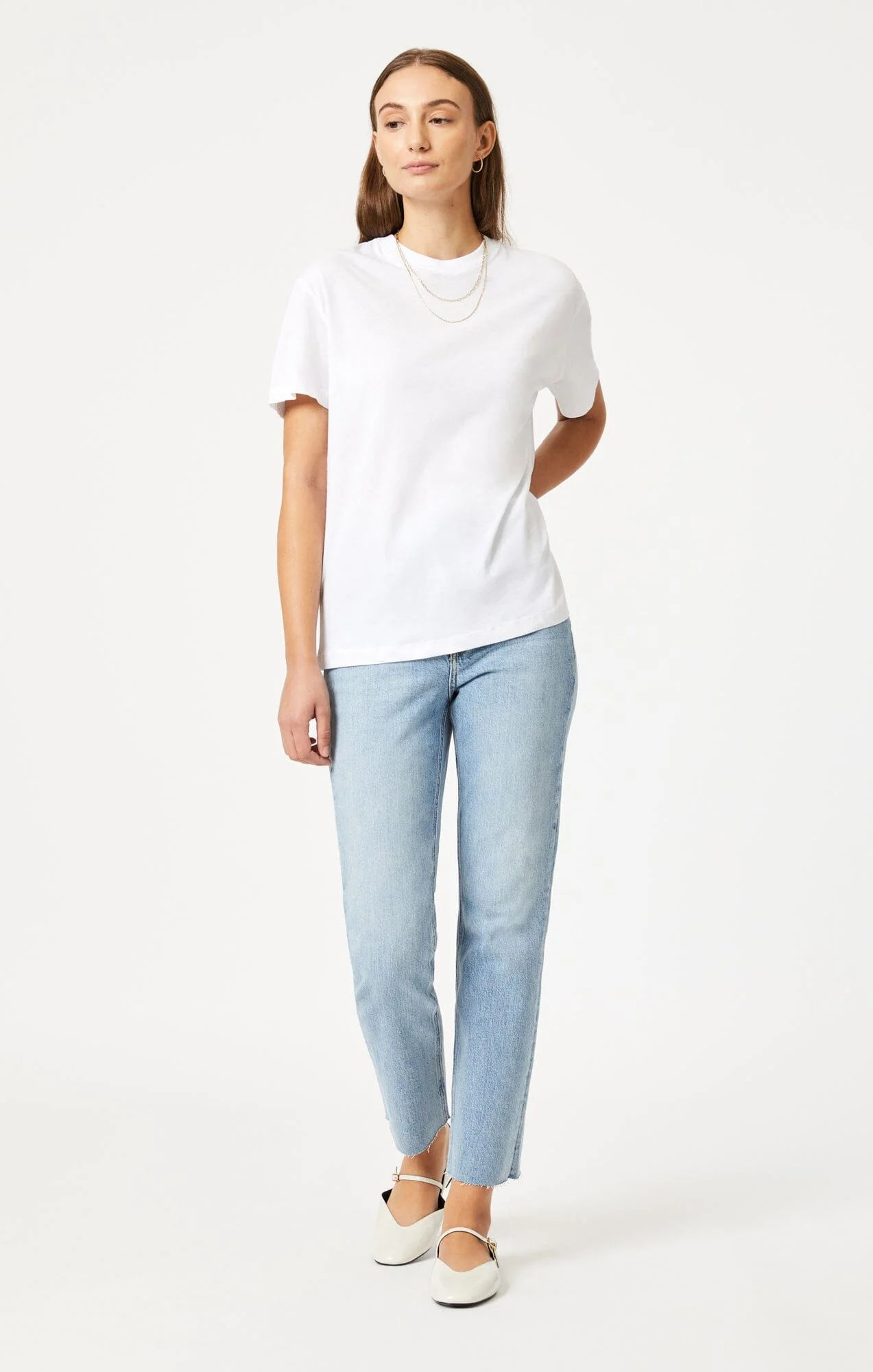 CREW NECK T-SHIRT IN WHITE - Image 4