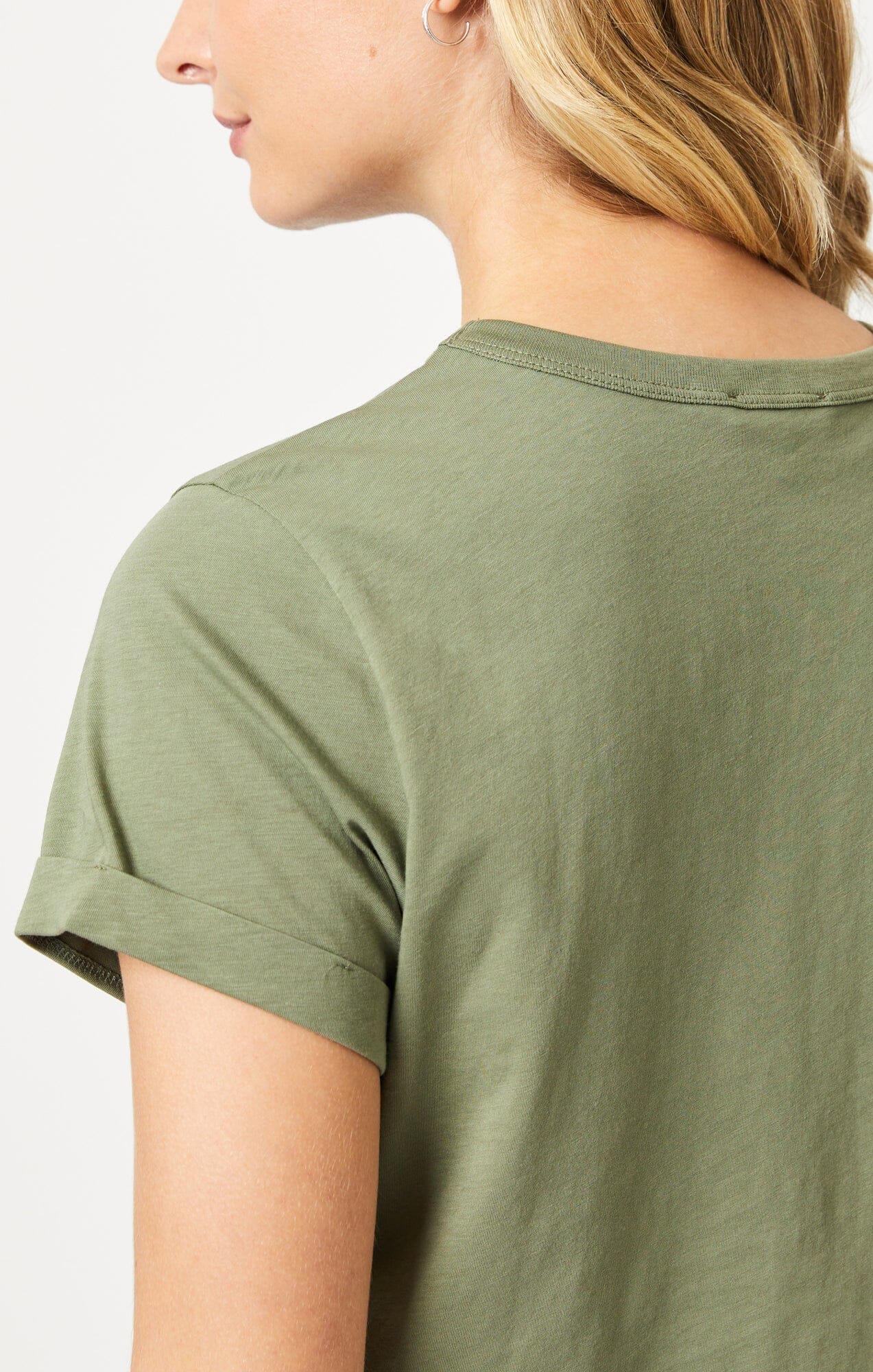 CROPPED T-SHIRT IN DEEP LICHEN GREEN - Image 5