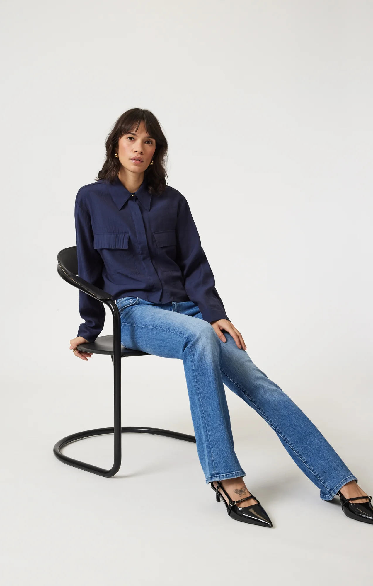 DOUBLE POCKET LONG SLEEVE SHIRT IN NAVAL ACADEMY - Image 6
