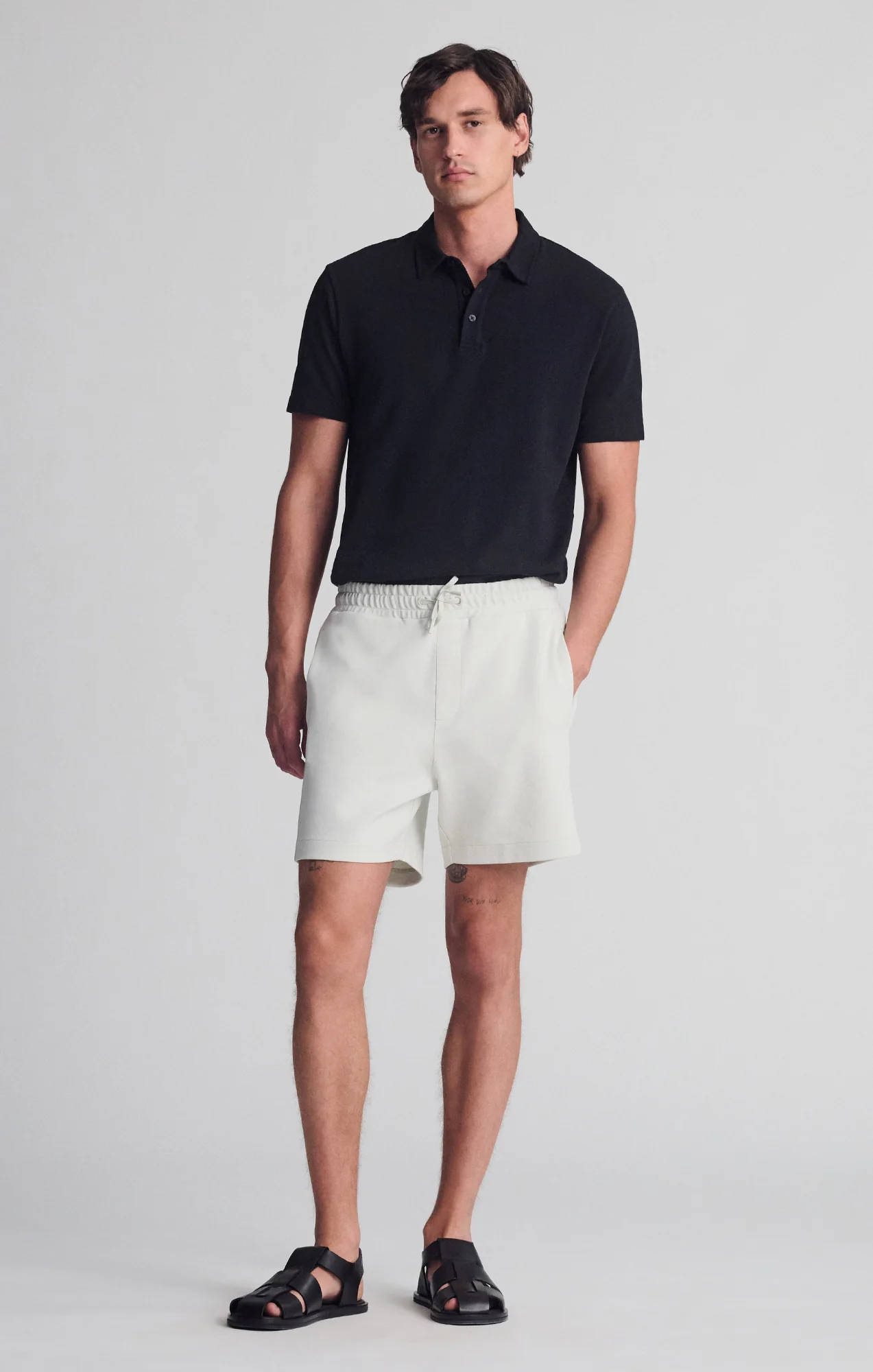 DRAWSTRING SHORTS IN FOGGY DEW