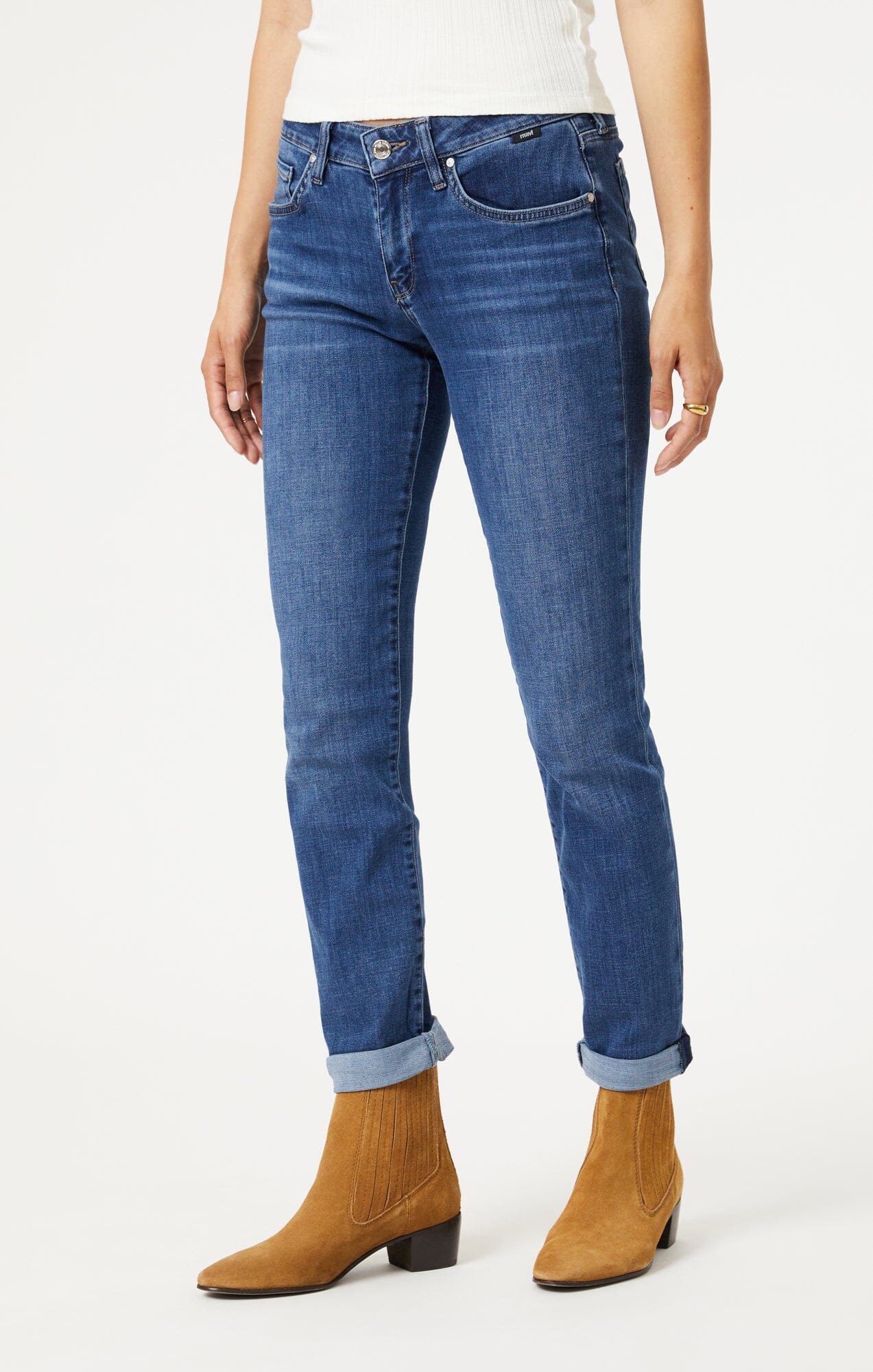 EMMA SLIM BOYFRIEND IN DARK BRUSHED FEATHER BLUE - Image 4