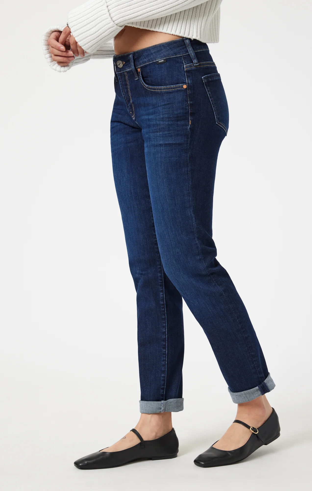 EMMA SLIM BOYFRIEND IN DEEP FLEX BLUE - Image 3