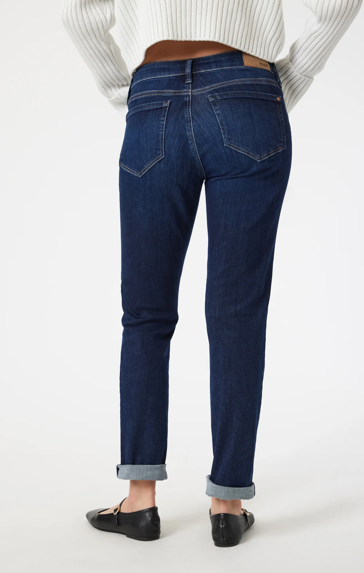 EMMA SLIM BOYFRIEND IN DEEP FLEX BLUE - Image 4