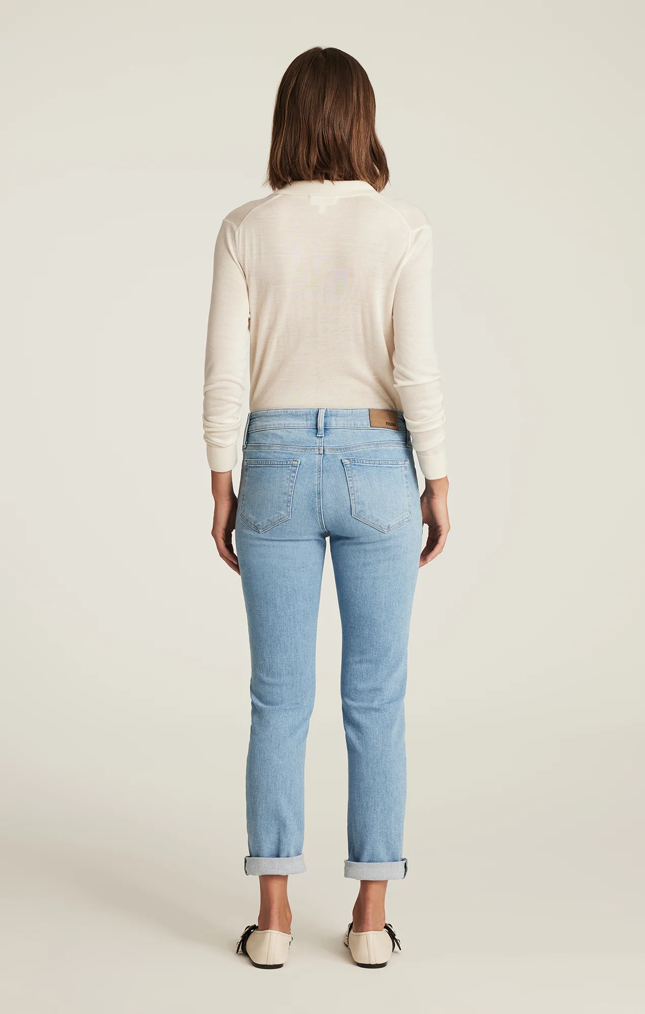 EMMA SLIM BOYFRIEND IN LIGHT BRUSHED FLEX BLUE - Image 3