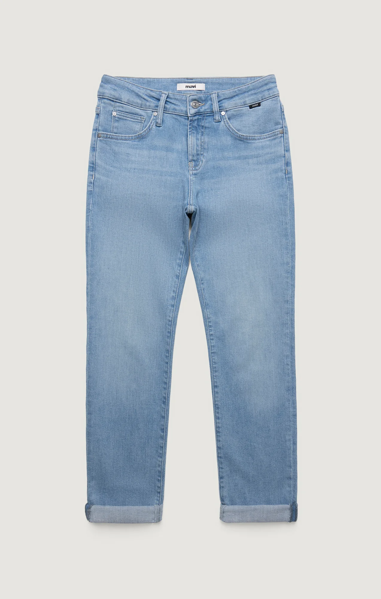 EMMA SLIM BOYFRIEND IN LIGHT BRUSHED FLEX BLUE - Image 7
