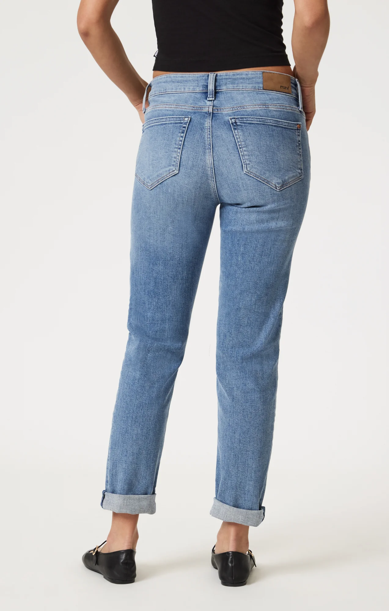 EMMA SLIM BOYFRIEND IN LIGHT BRUSHED FLEX BLUE - Image 5