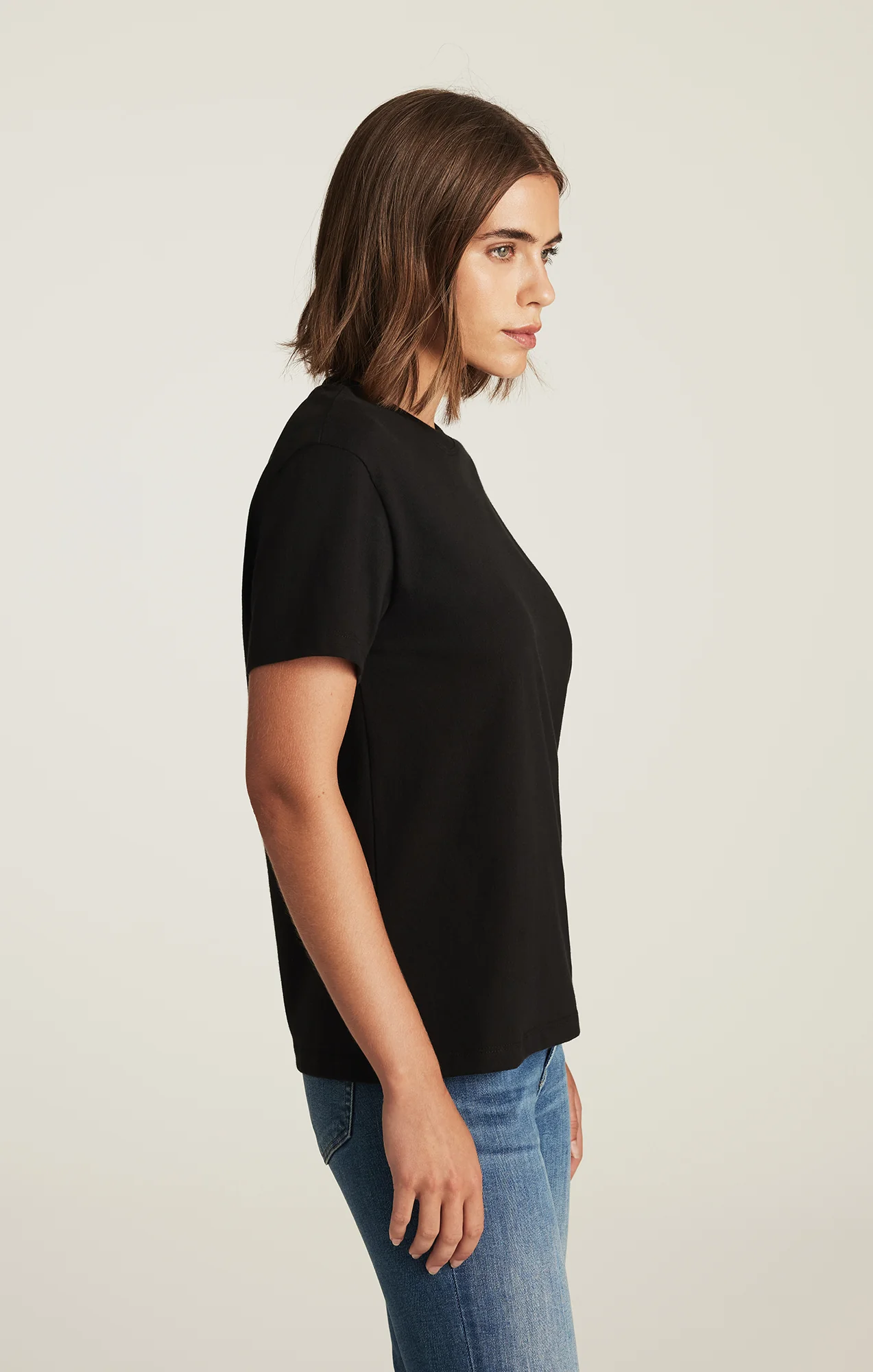 CREW NECK T-SHIRT IN BLACK - Image 2
