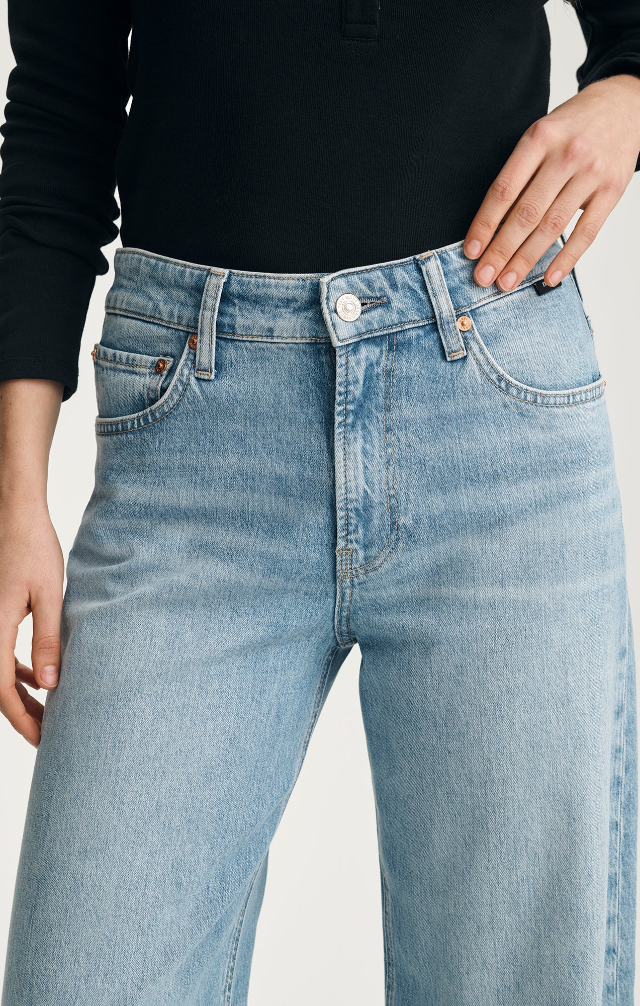 FLORIDA WIDE LEG IN BLEACHED CLASSIC BLUE - Image 5
