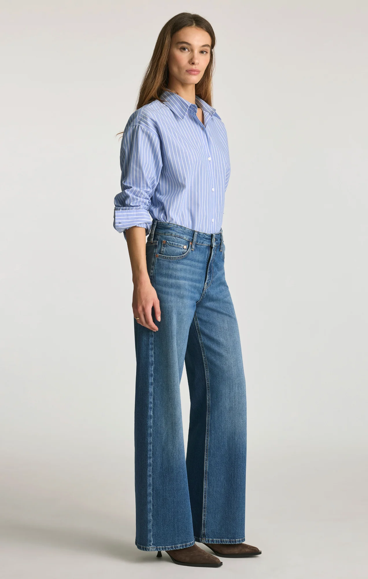 FLORIDA WIDE LEG IN MID BRUSHED CLASSIC BLUE - Image 2