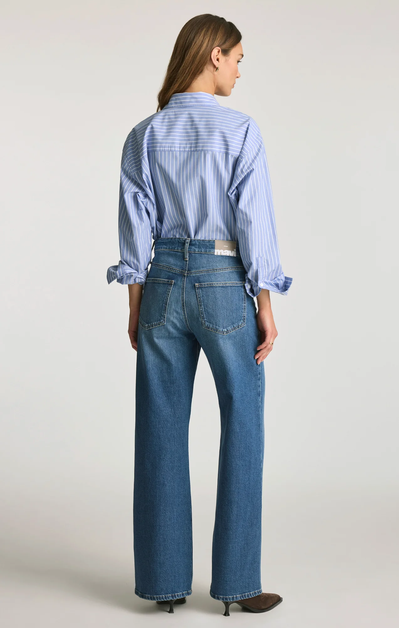 FLORIDA WIDE LEG IN MID BRUSHED CLASSIC BLUE - Image 4