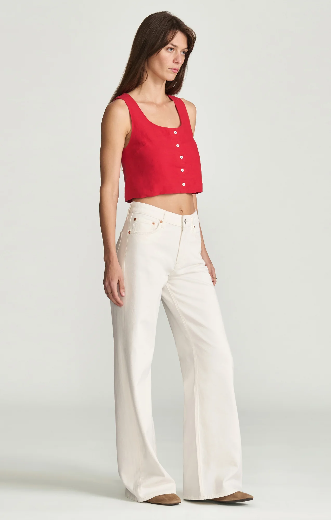 FLORIDA WIDE LEG IN OFF-WHITE CLASSIC BLUE - Image 2