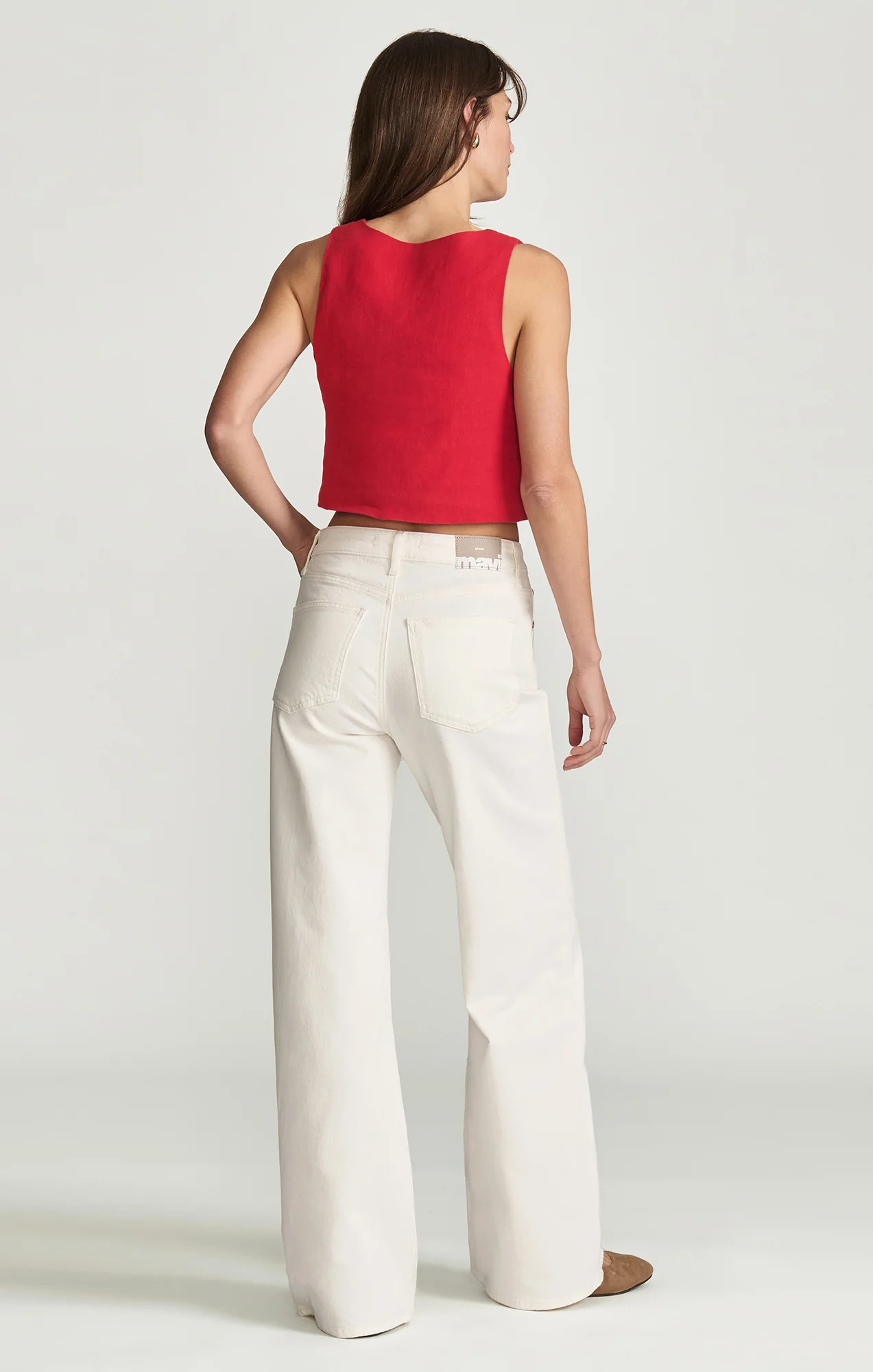 FLORIDA WIDE LEG IN OFF-WHITE CLASSIC BLUE - Image 3