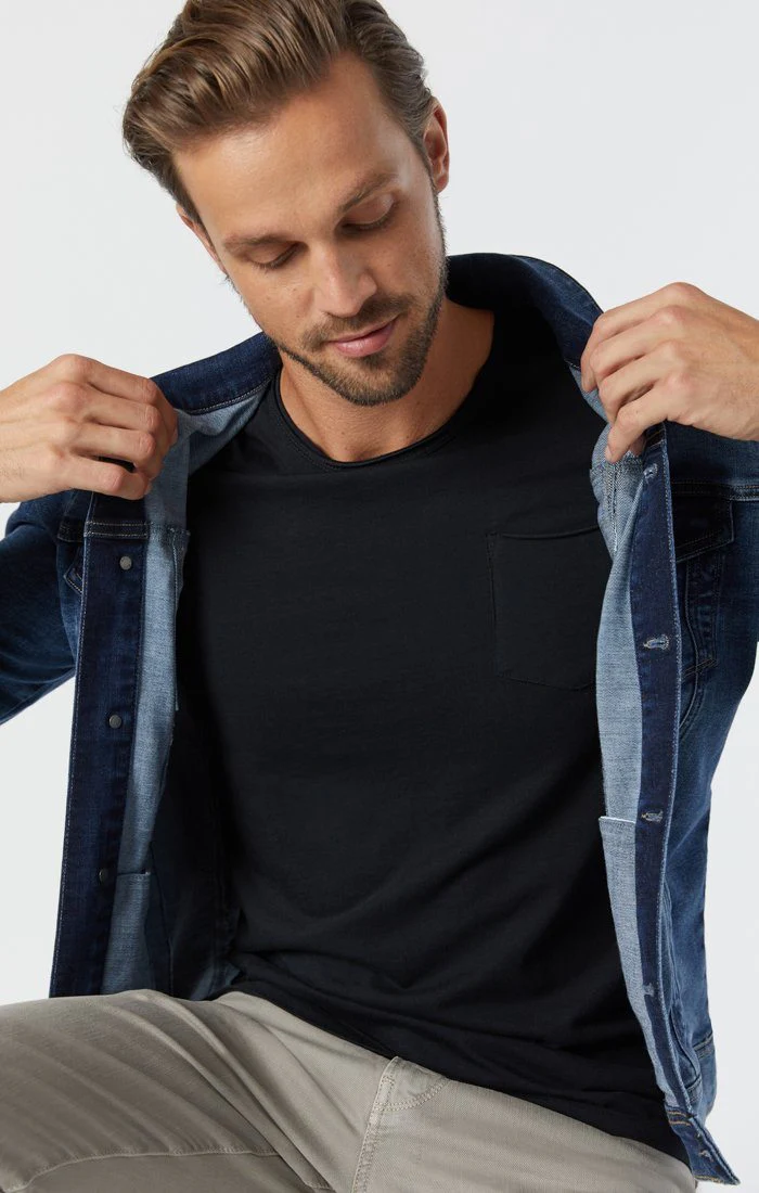 FRANK JACKET IN DARK FOGGY FEATHER BLUE - Image 3