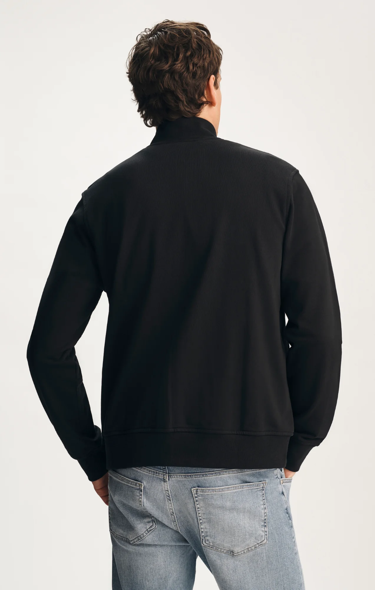 FULL ZIP SWEATSHIRT IN BLACK - Image 2
