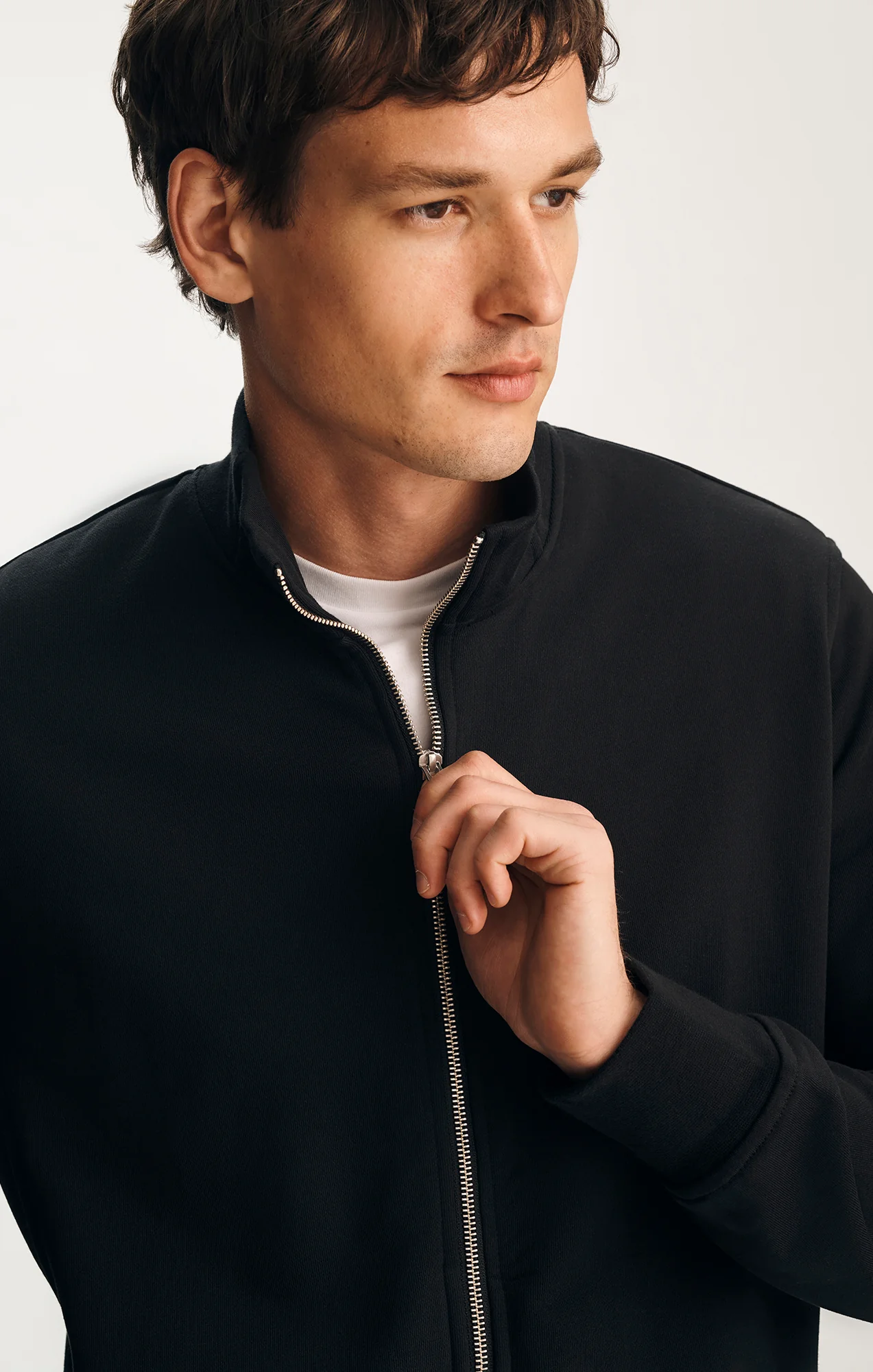 FULL ZIP SWEATSHIRT IN BLACK - Image 3